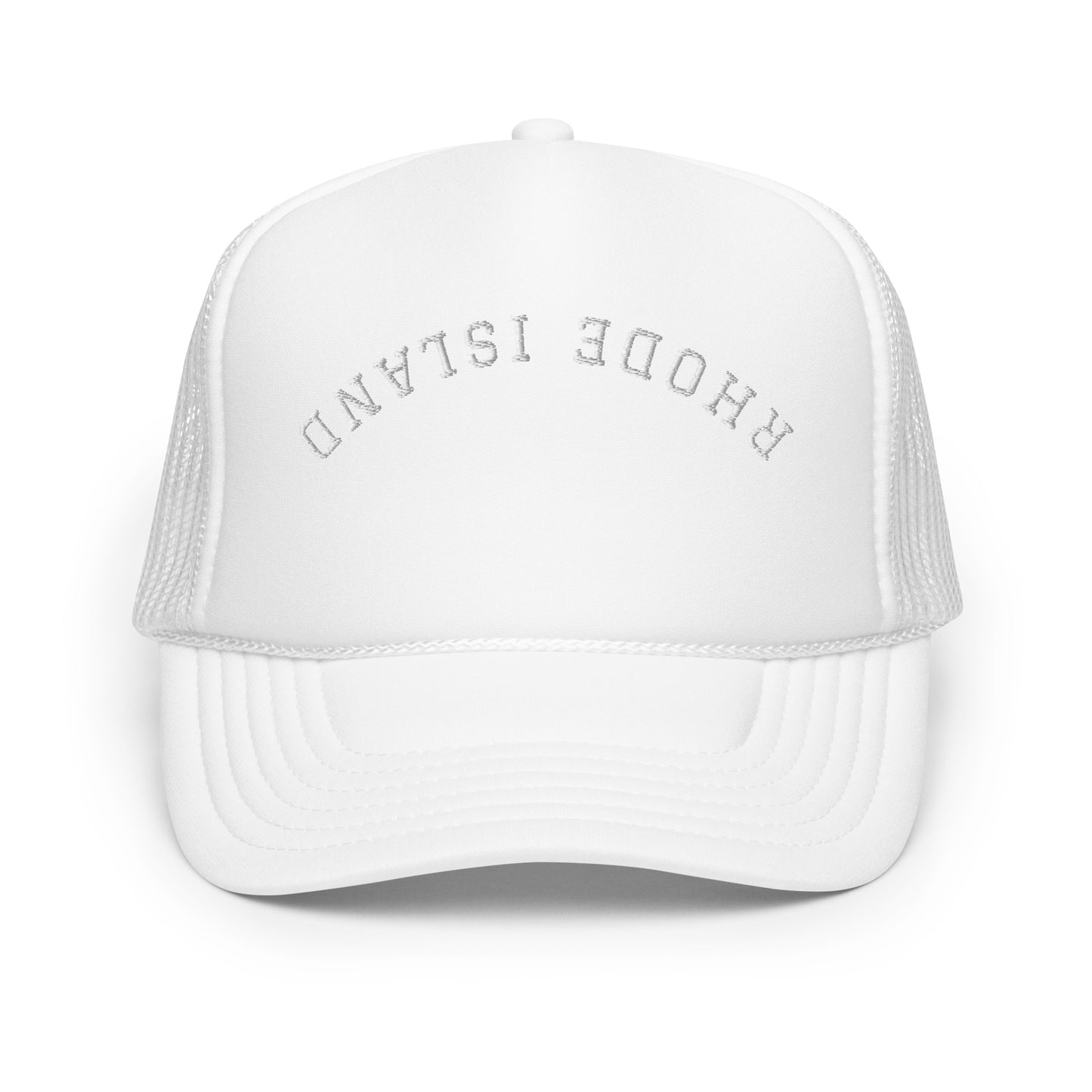 Rhode Island Upside Down Arch Foam 5 Panel A-Frame Snapback Trucker Hat
