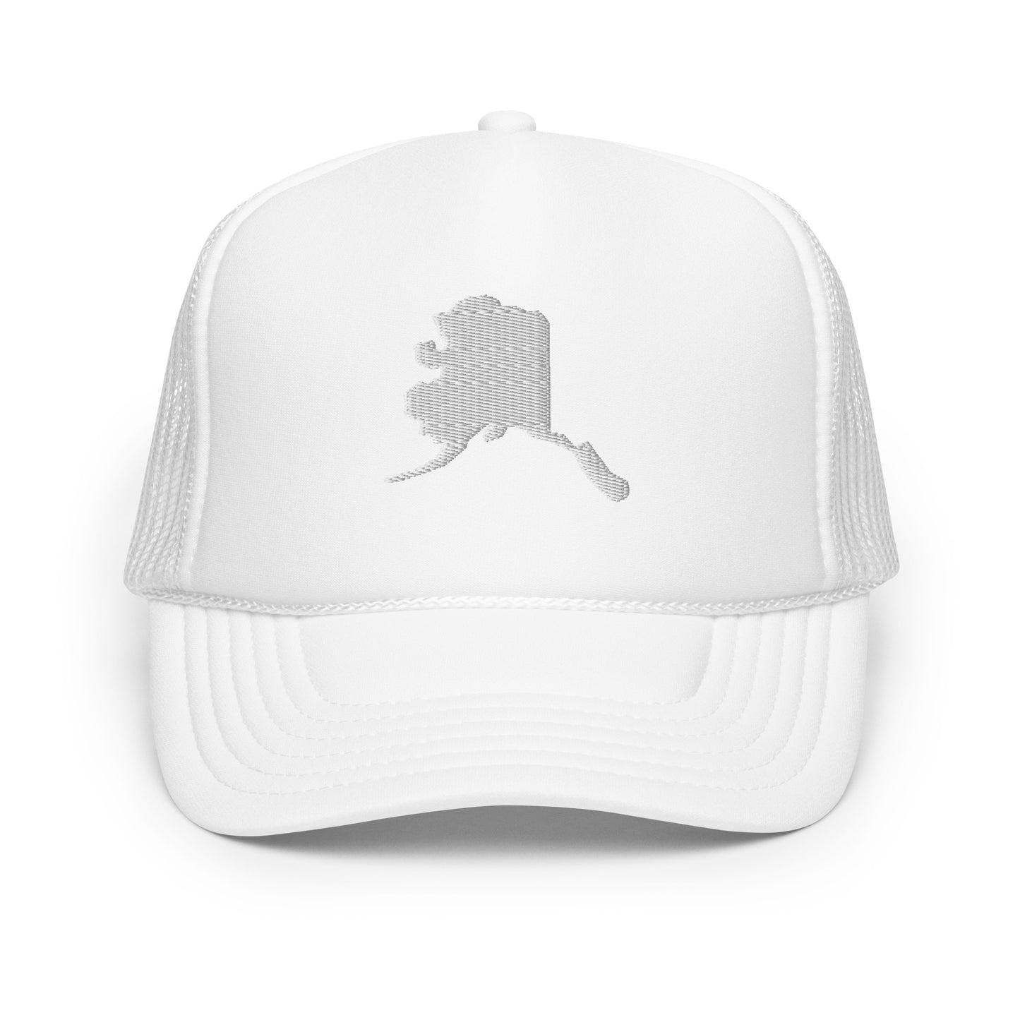 Alaska State Silhouette Foam 5 Panel A-Frame Snapback Trucker Hat