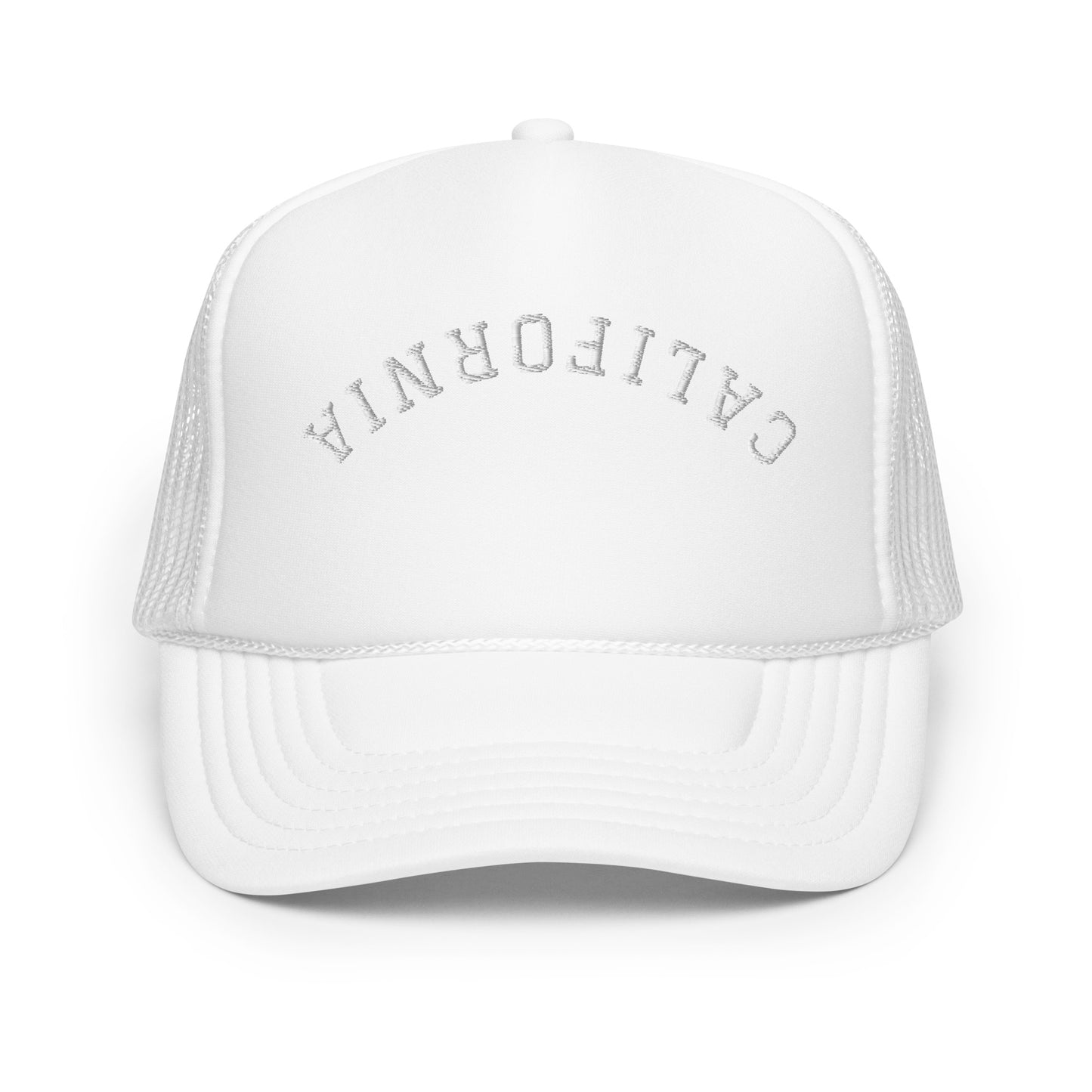 California Upside Down Arch Foam 5 Panel A-Frame Snapback Trucker Hat