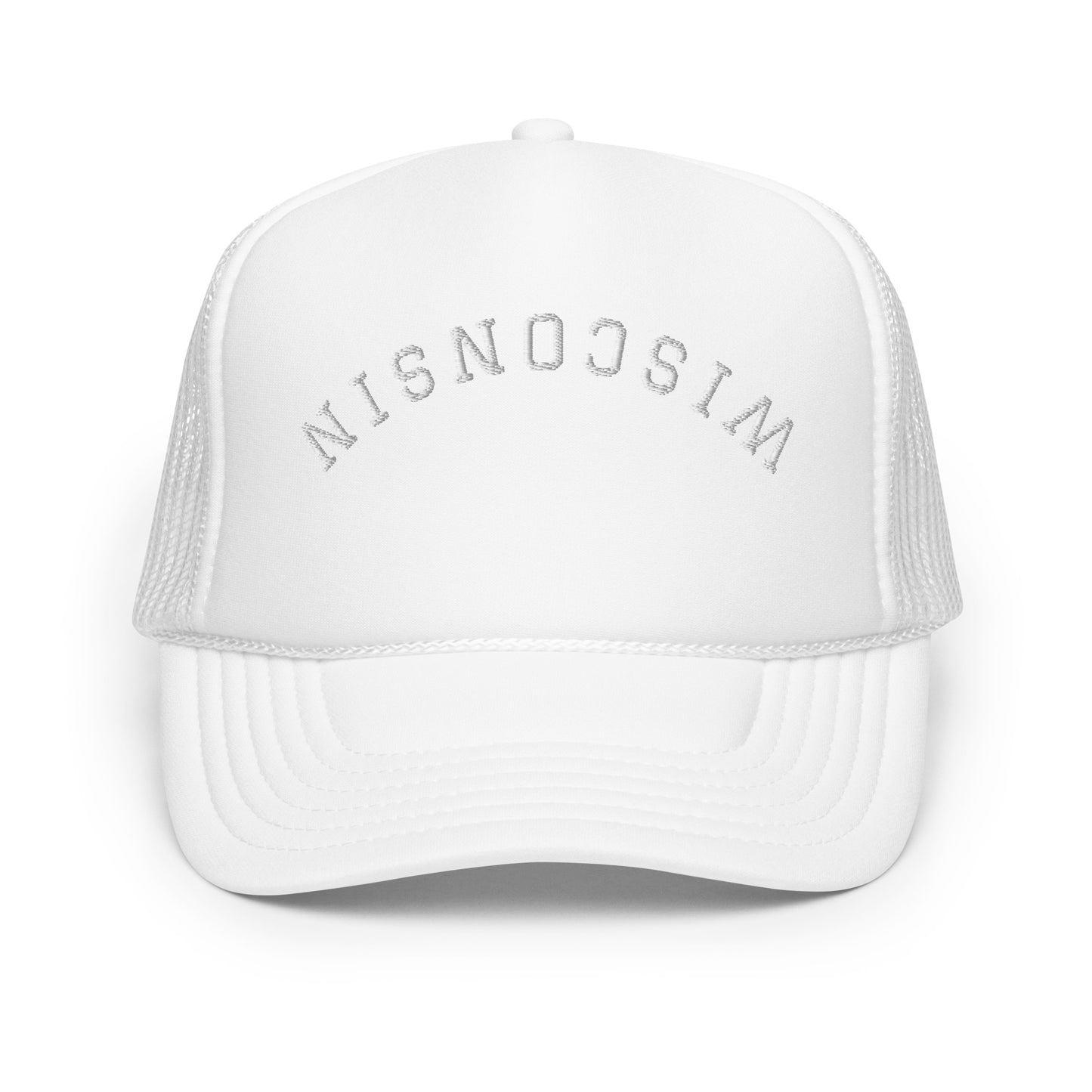 Wisconsin Upside Down Arch Foam 5 Panel A-Frame Snapback Trucker Hat