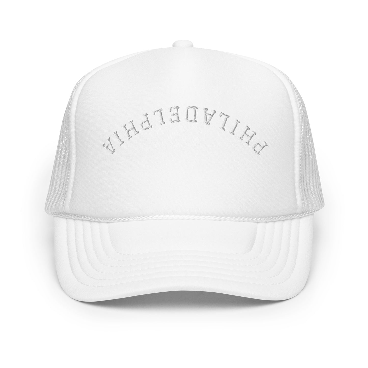 Philadelphia Upside Down Arch Foam 5 Panel A-Frame Snapback Trucker Hat