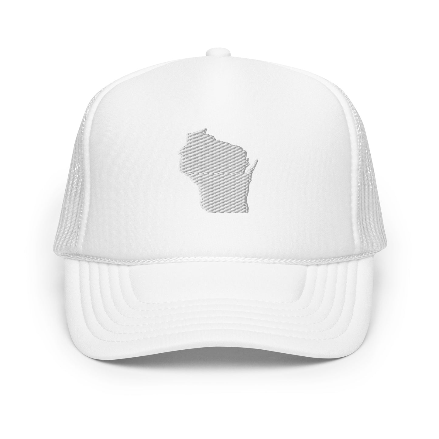 Wisconsin State Silhouette Foam 5 Panel A-Frame Snapback Trucker Hat