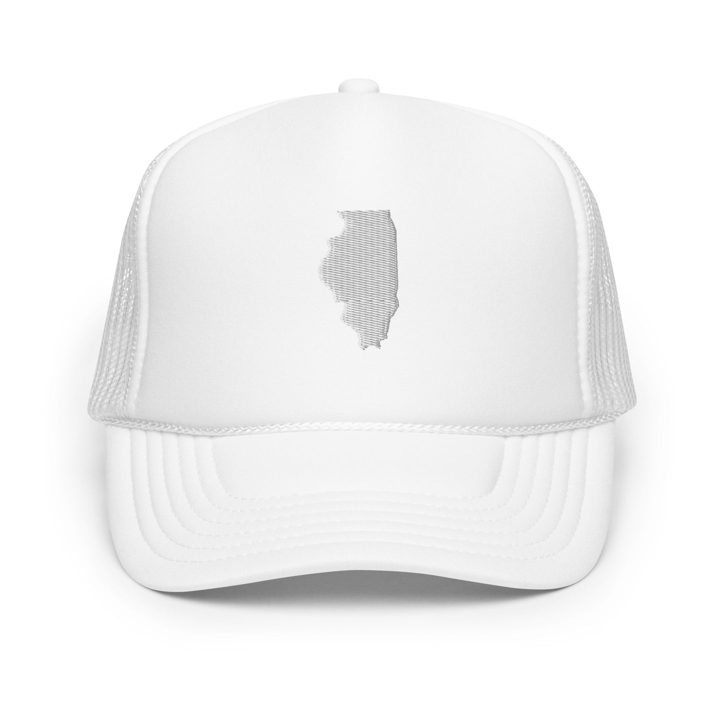 Illinois State Silhouette Foam 5 Panel A-Frame Snapback Trucker Hat