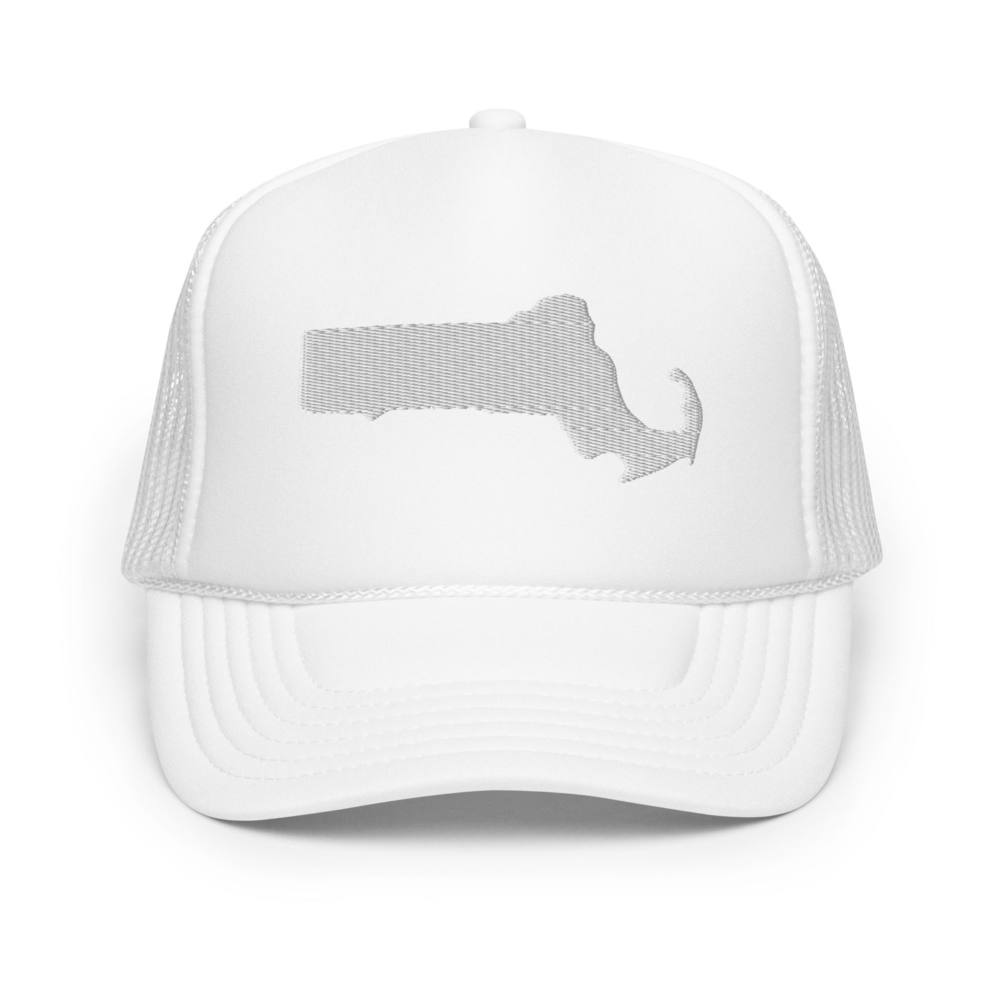 Massachusetts State Silhouette Foam 5 Panel A-Frame Snapback Trucker Hat