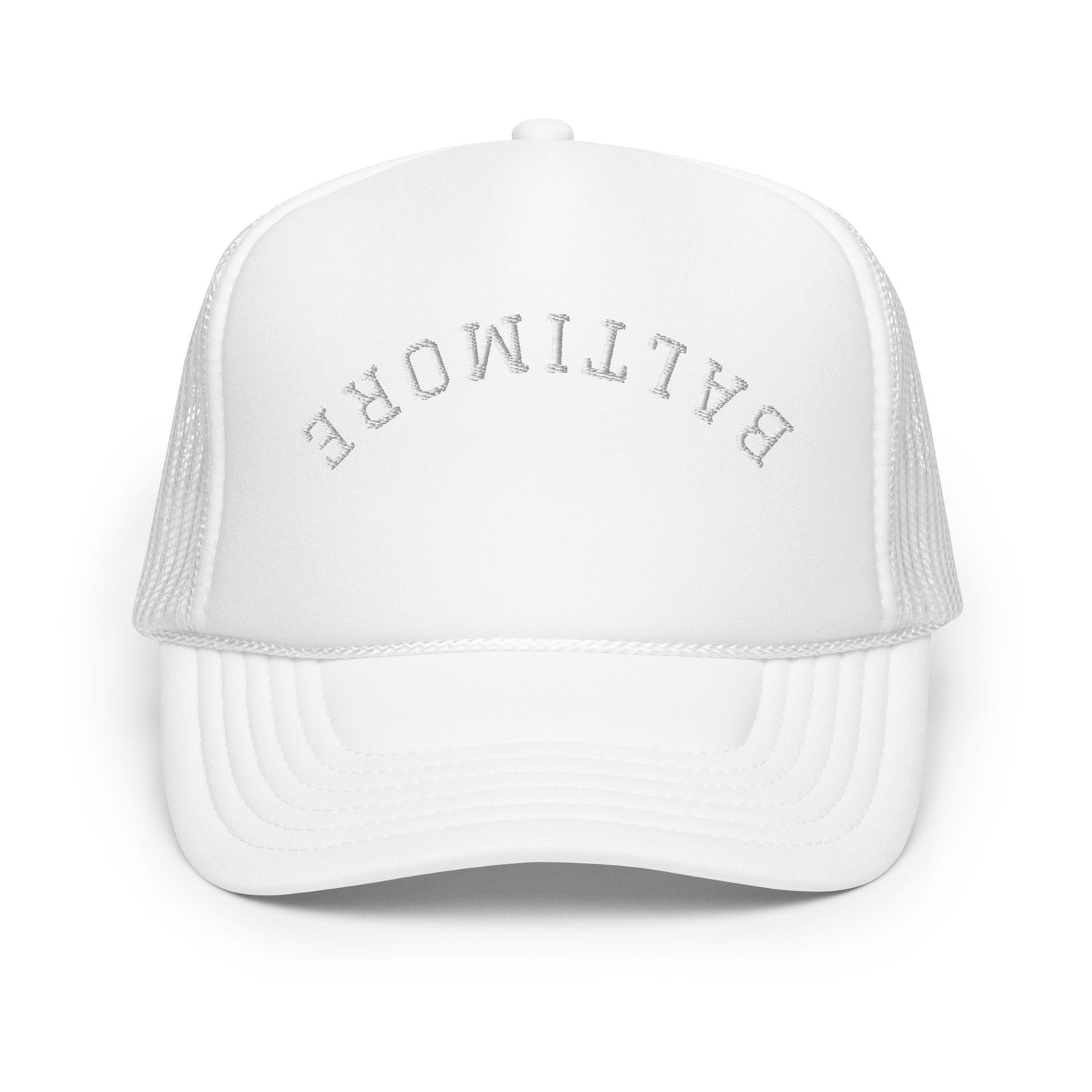 Baltimore Upside Down Arch Foam 5 Panel A-Frame Snapback Trucker Hat