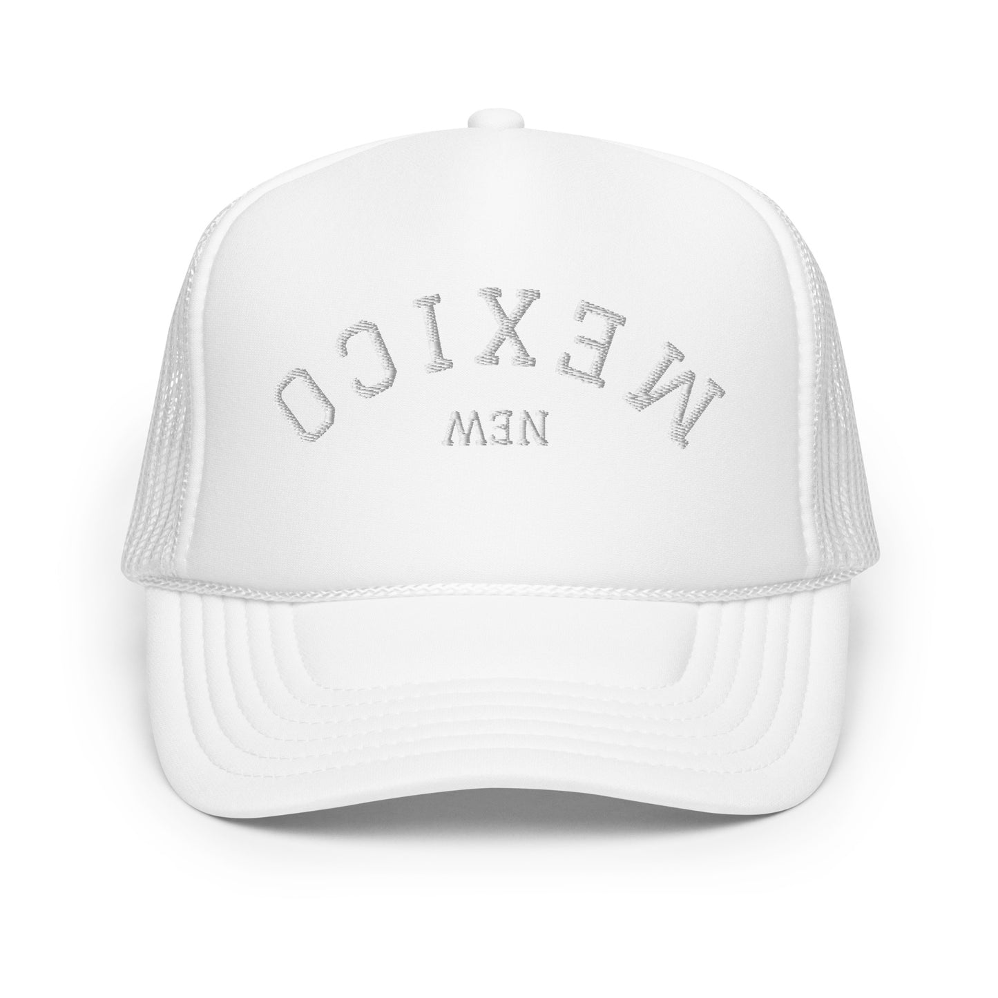 New Mexico Upside Down Arch Foam 5 Panel A-Frame Snapback Trucker Hat