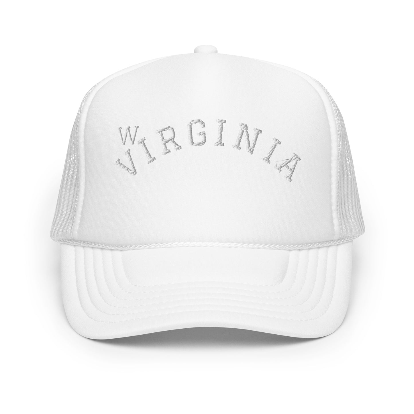 West Virginia Arch Foam 5 Panel A-Frame Snapback Trucker Hat