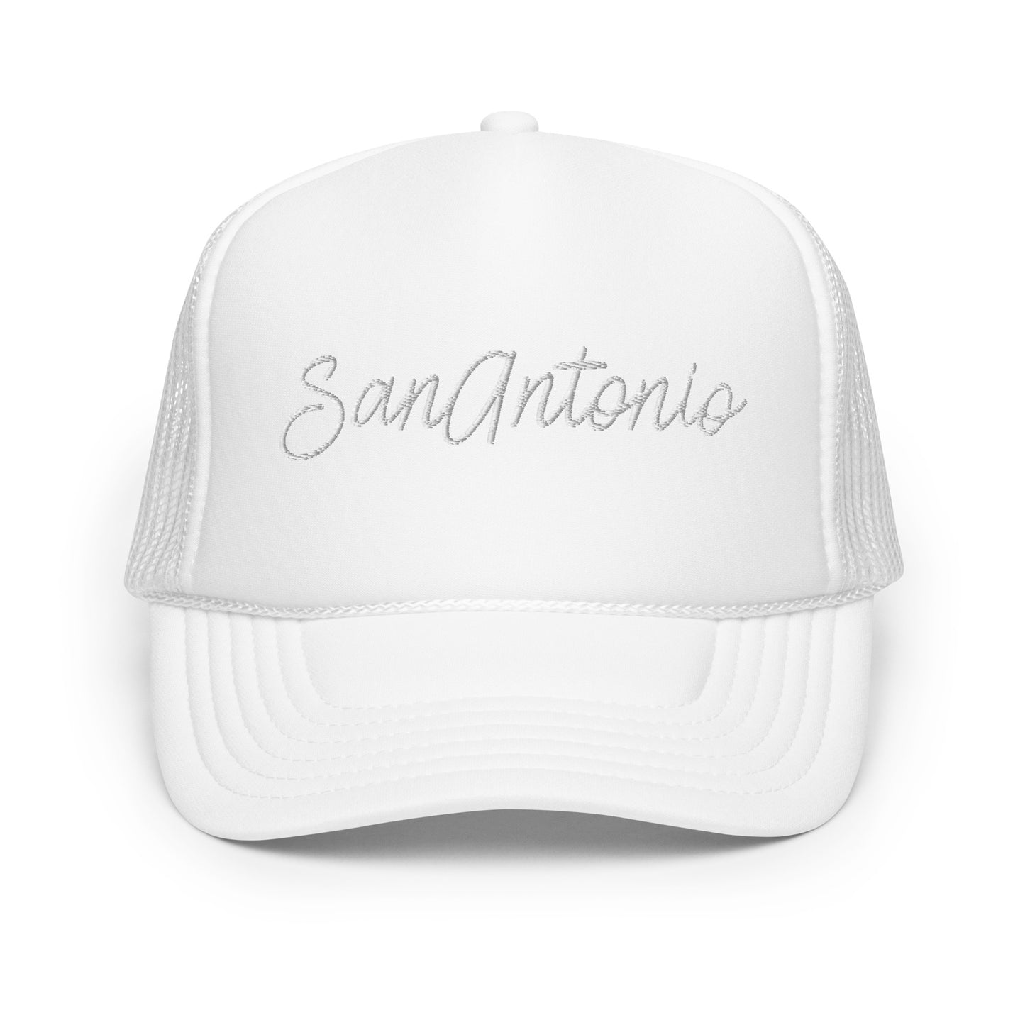San Antonio Retro Script Foam 5 Panel A-Frame Snapback Trucker Hat