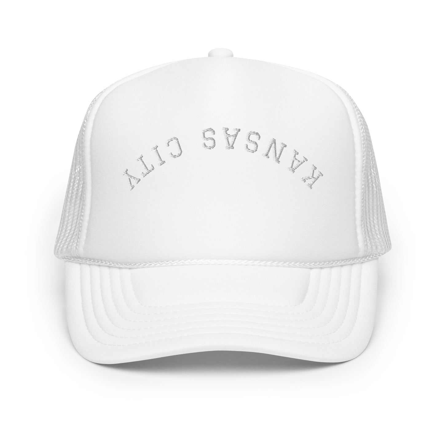 Kansas City Upside Down Arch Foam 5 Panel A-Frame Snapback Trucker Hat