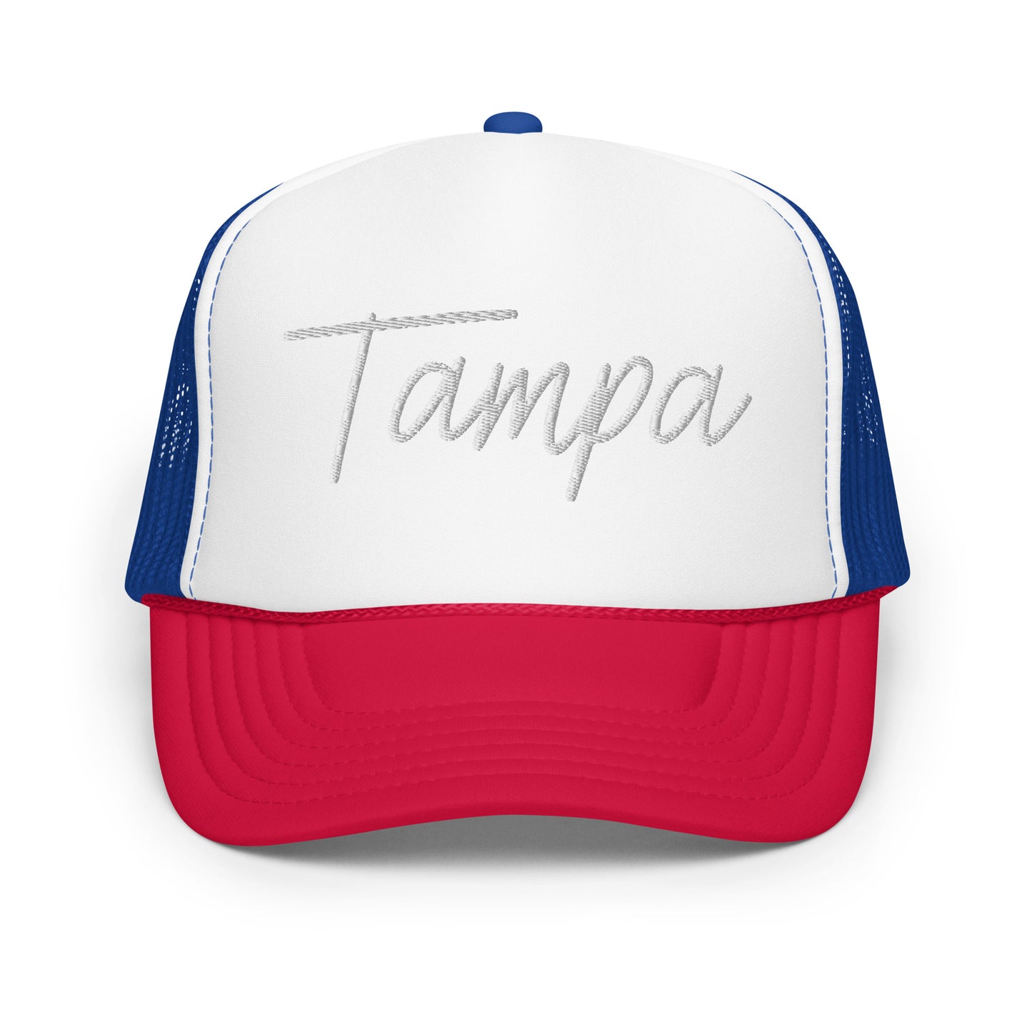Tampa Retro Script Foam 5 Panel A-Frame Snapback Trucker Hat