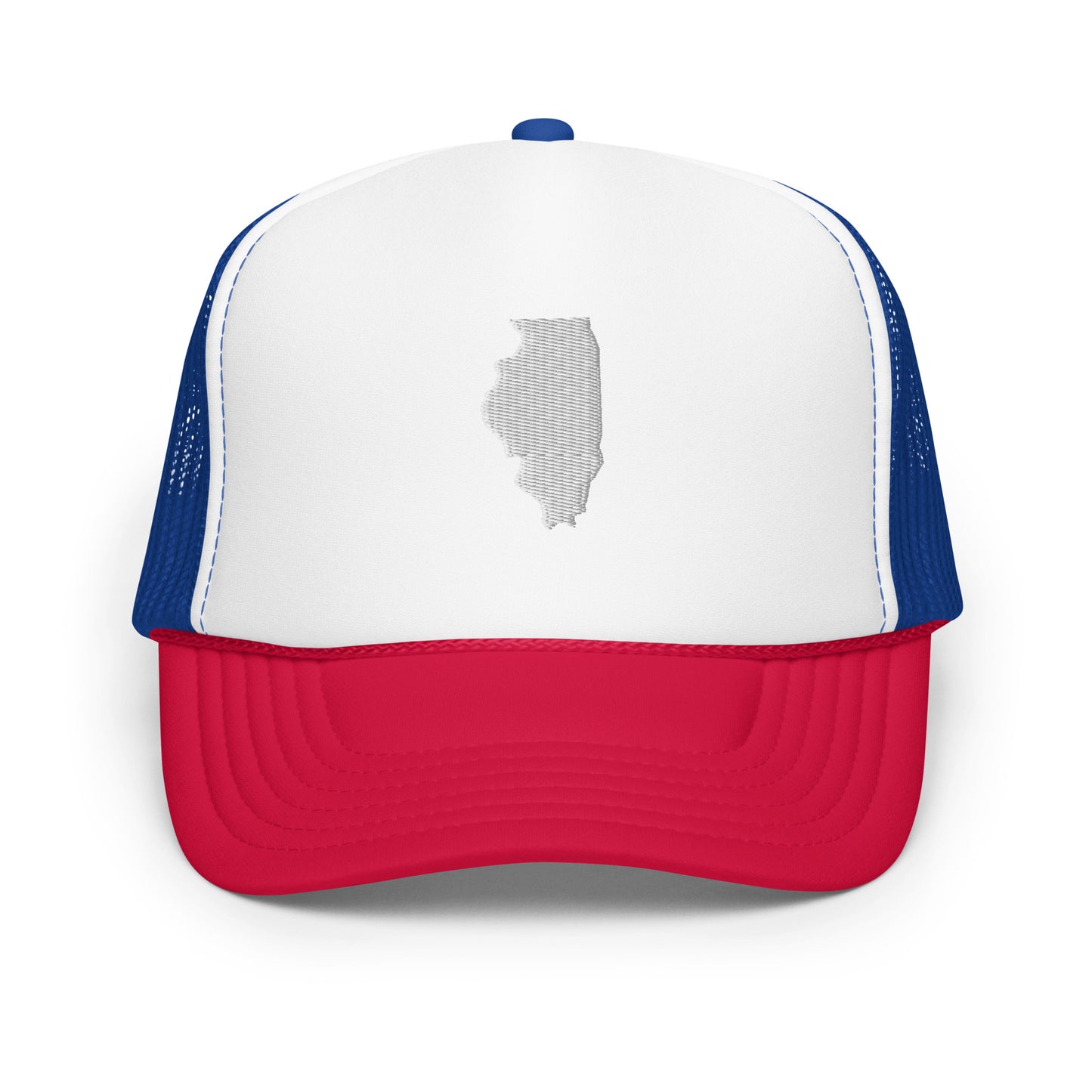 Illinois State Silhouette Foam 5 Panel A-Frame Snapback Trucker Hat