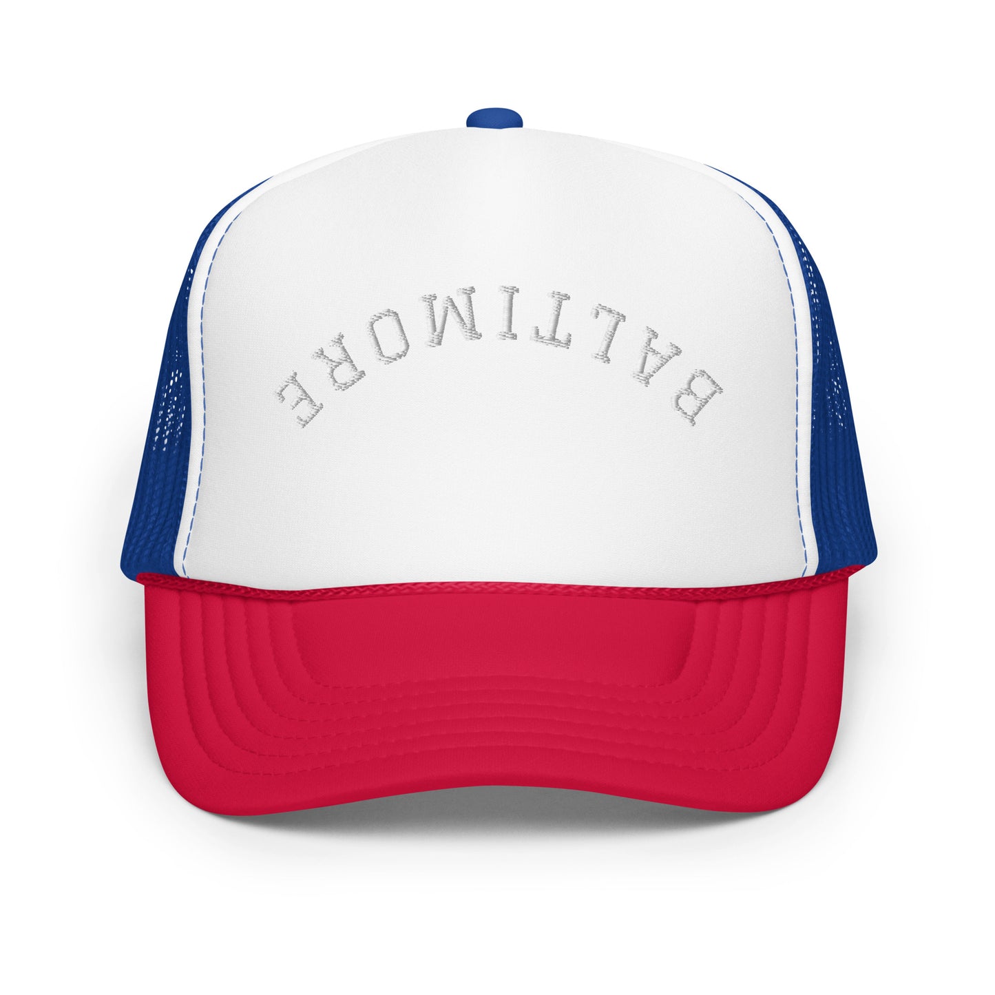 Baltimore Upside Down Arch Foam 5 Panel A-Frame Snapback Trucker Hat