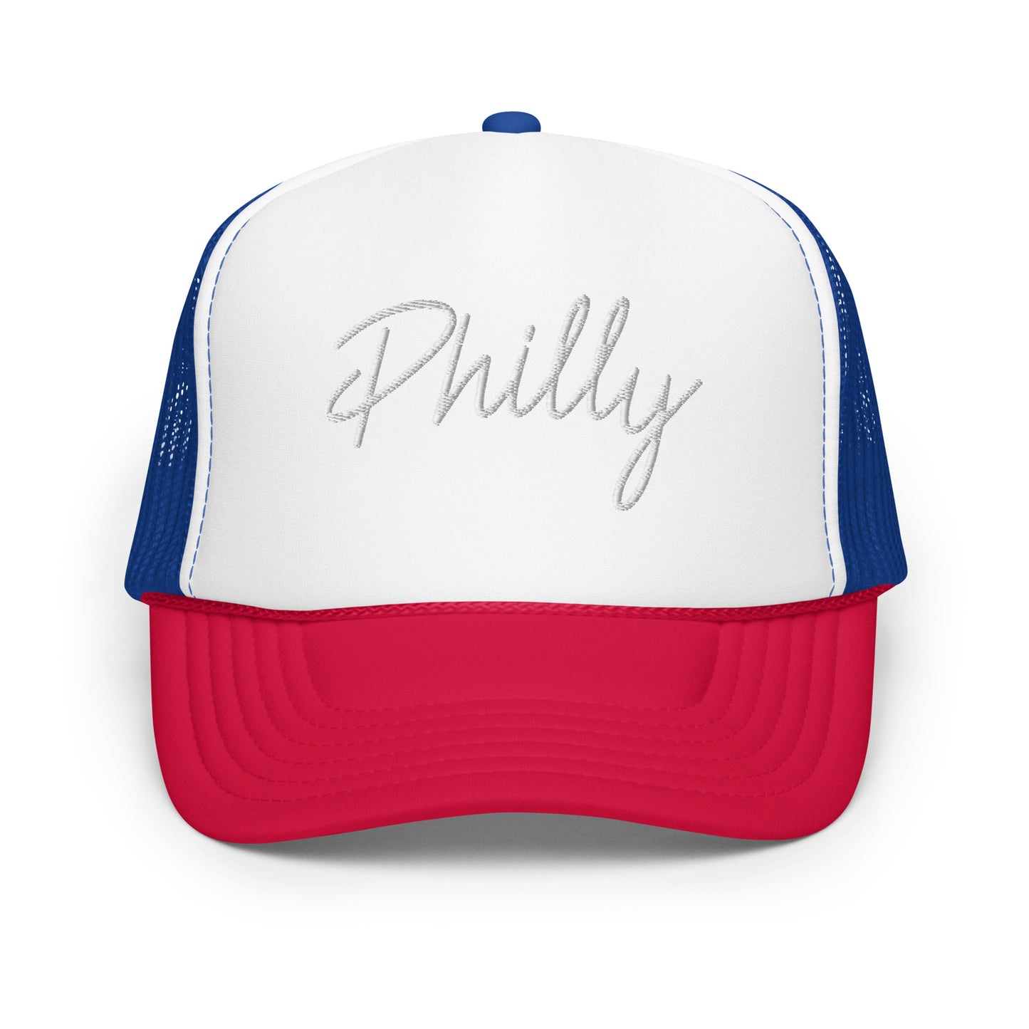 Philly Retro Script Foam 5 Panel A-Frame Snapback Trucker Hat