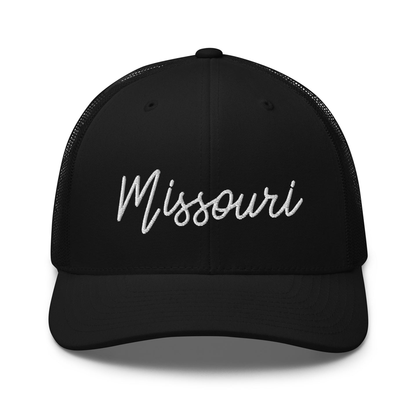 Missouri Retro Script Mid 6 Panel Snapback Trucker Hat