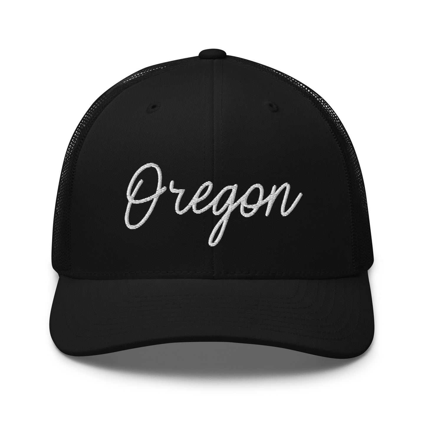 Oregon Retro Script Mid 6 Panel Snapback Trucker Hat