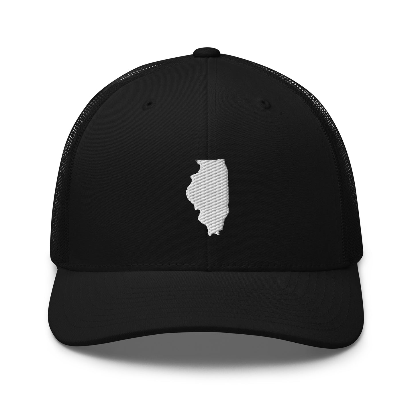 Illinois State Silhouette Mid 6 Panel Snapback Trucker Hat