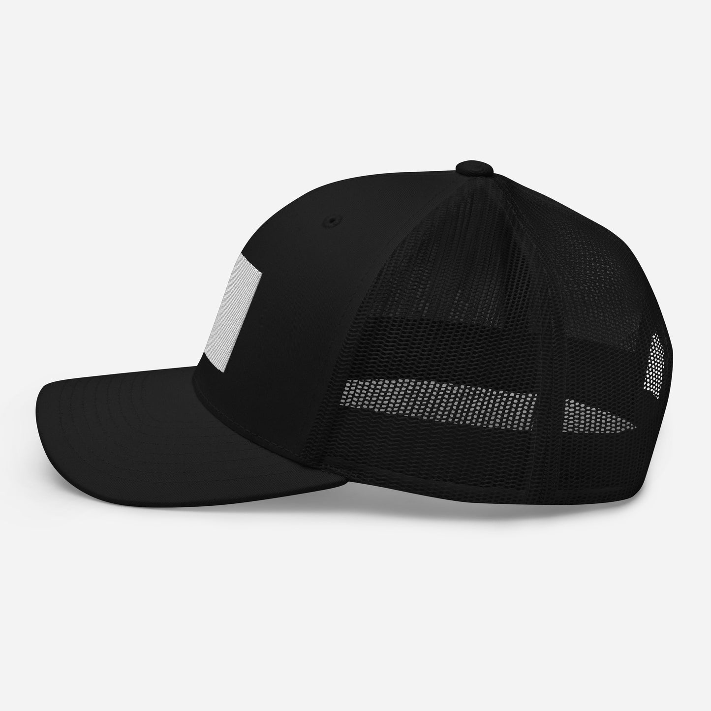 Wyoming State Silhouette Mid 6 Panel Snapback Trucker Hat