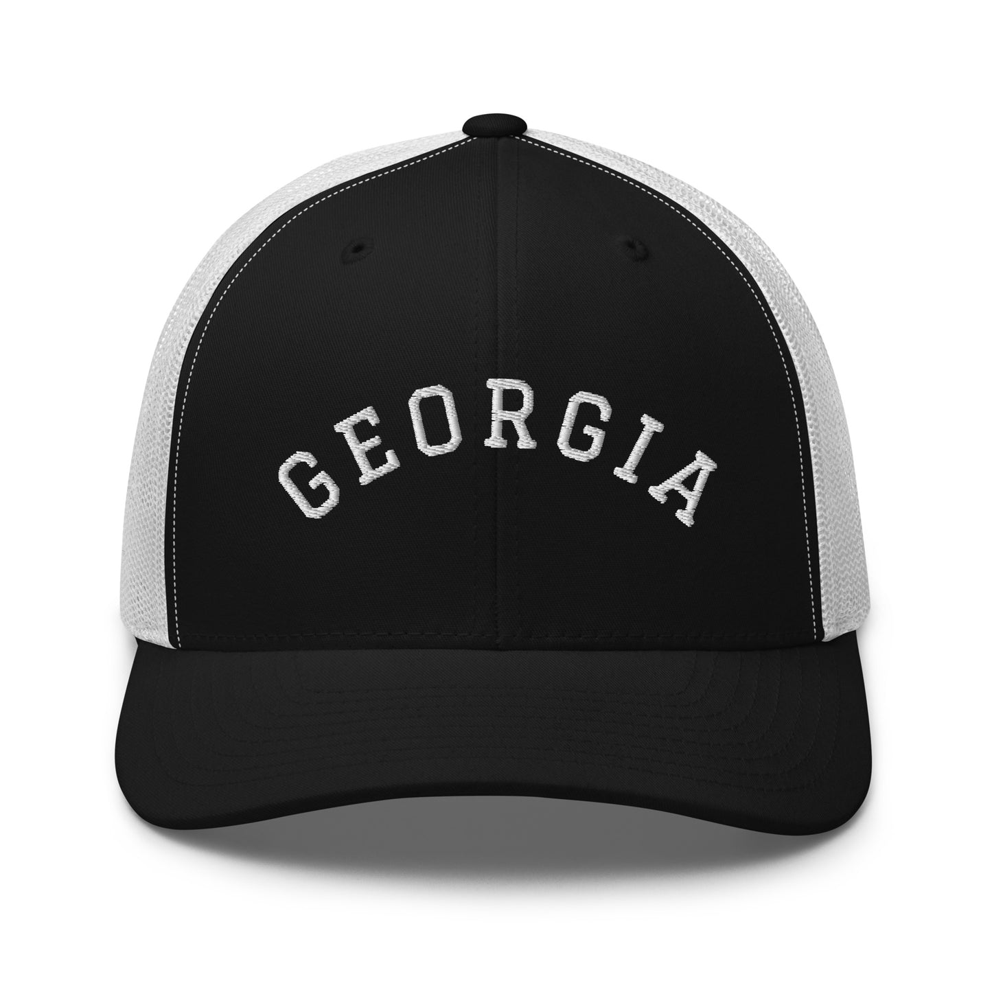 Georgia Arch Mid 6 Panel Snapback Trucker Hat