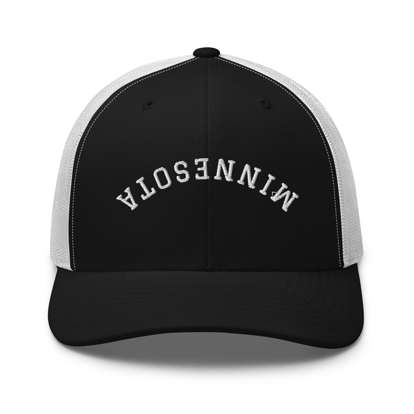 Minnesota Upside Down Arch Mid 6 Panel Snapback Trucker Hat