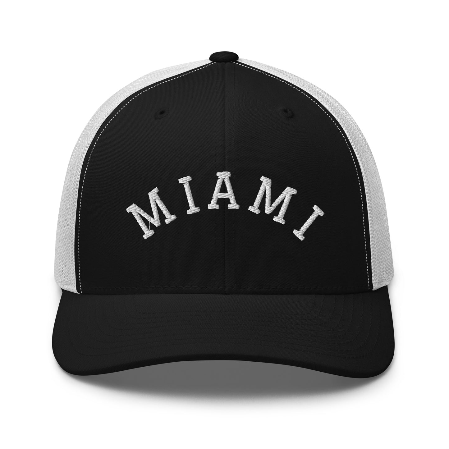 Miami Arch Mid 6 Panel Snapback Trucker Hat