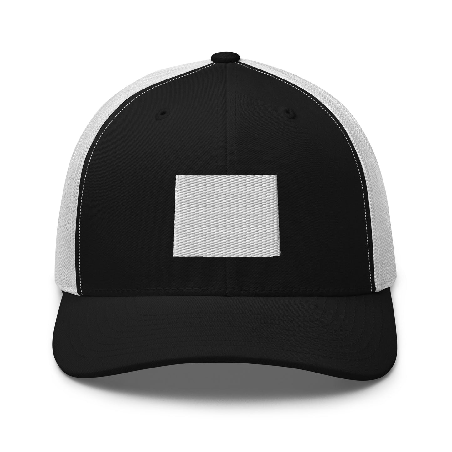 Wyoming State Silhouette Mid 6 Panel Snapback Trucker Hat