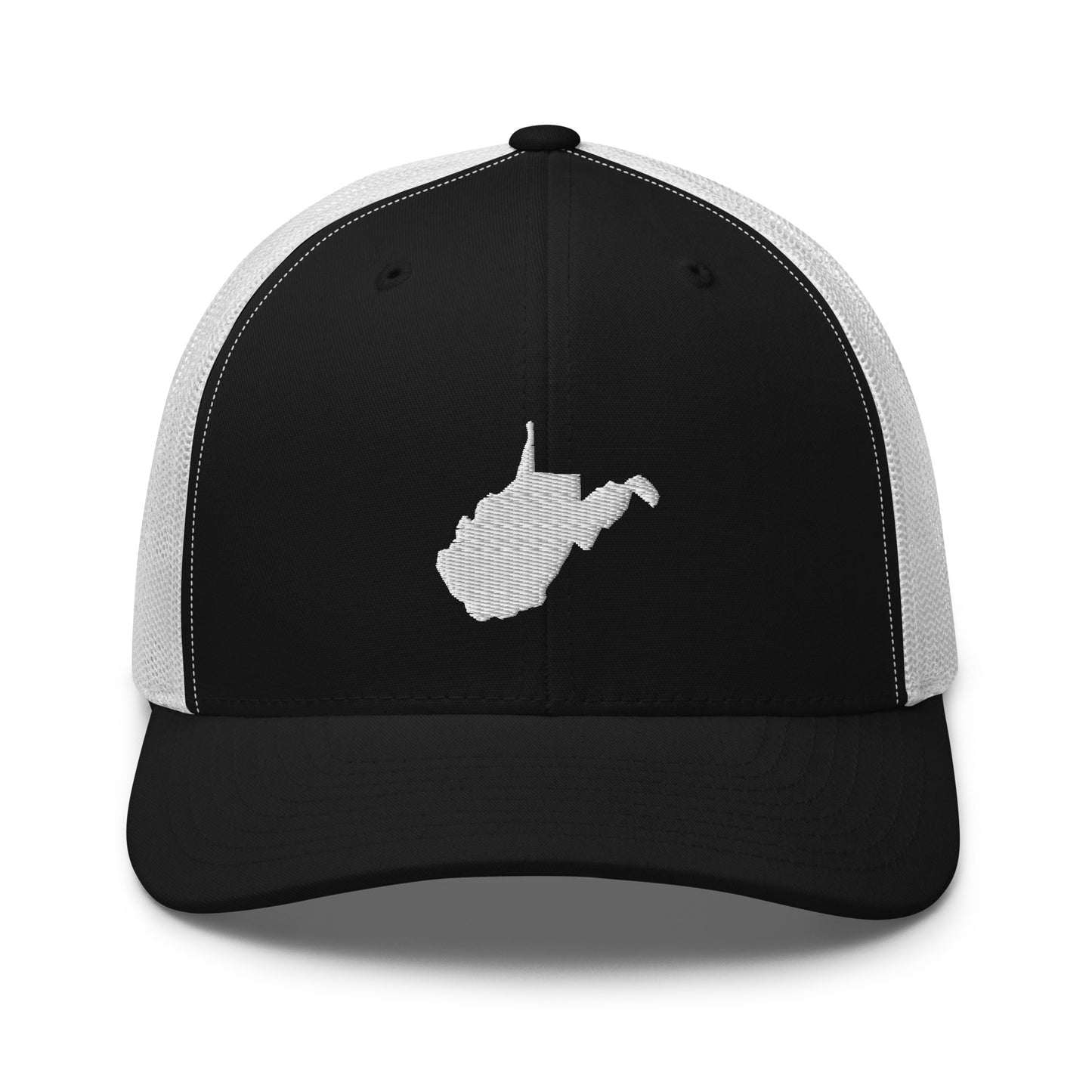 West Virginia State Silhouette Mid 6 Panel Snapback Trucker Hat