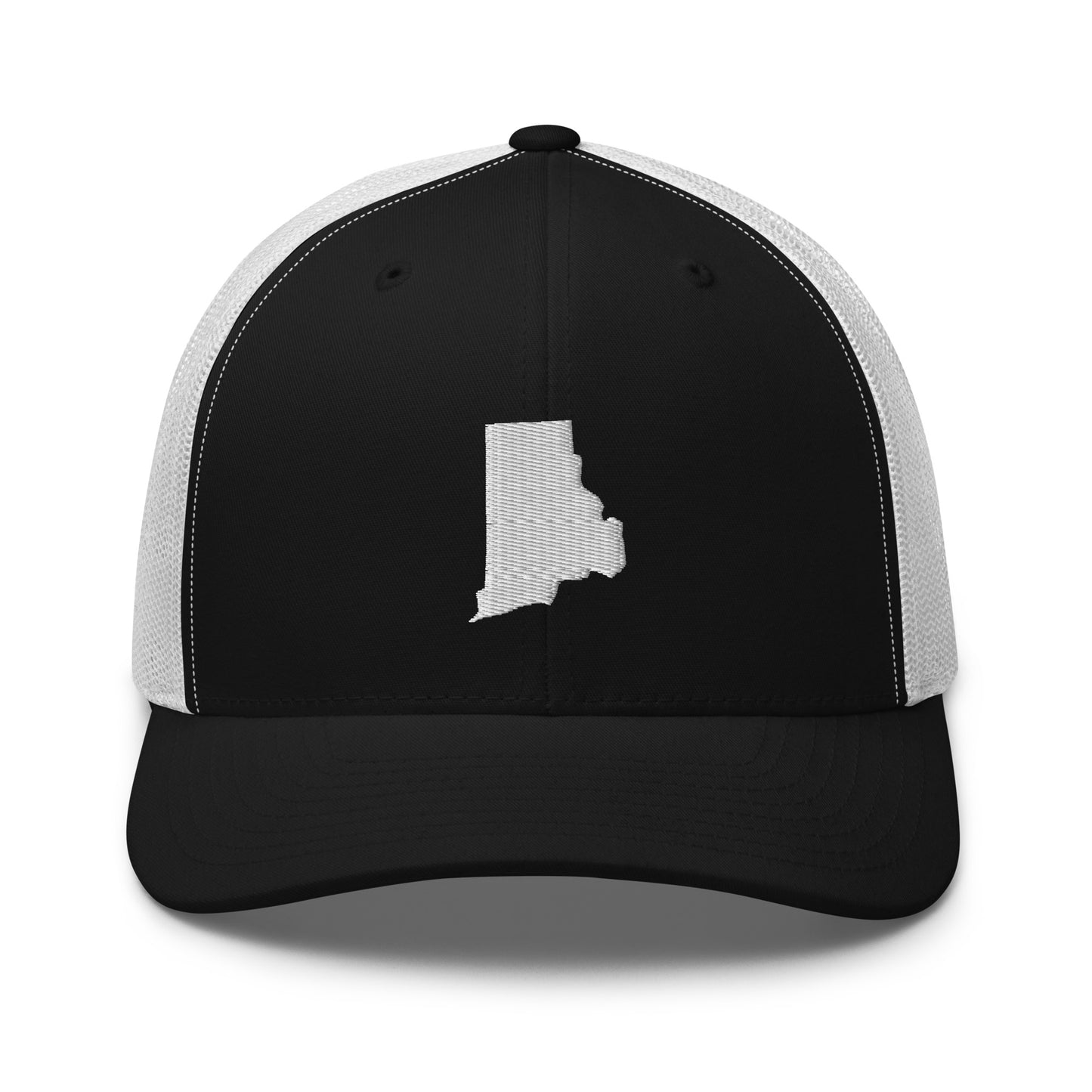 Rhode Island State Silhouette Mid 6 Panel Snapback Trucker Hat