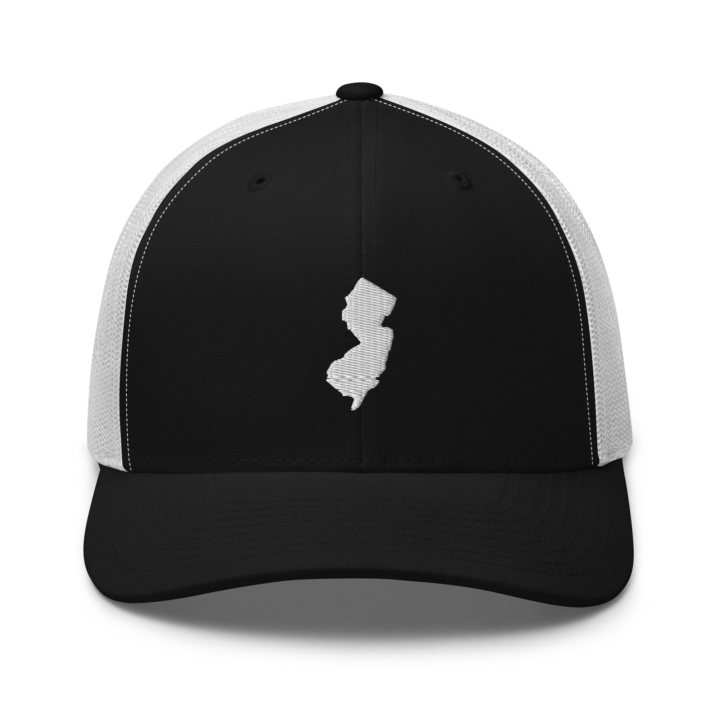 New Jersey State Silhouette Mid 6 Panel Snapback Trucker Hat