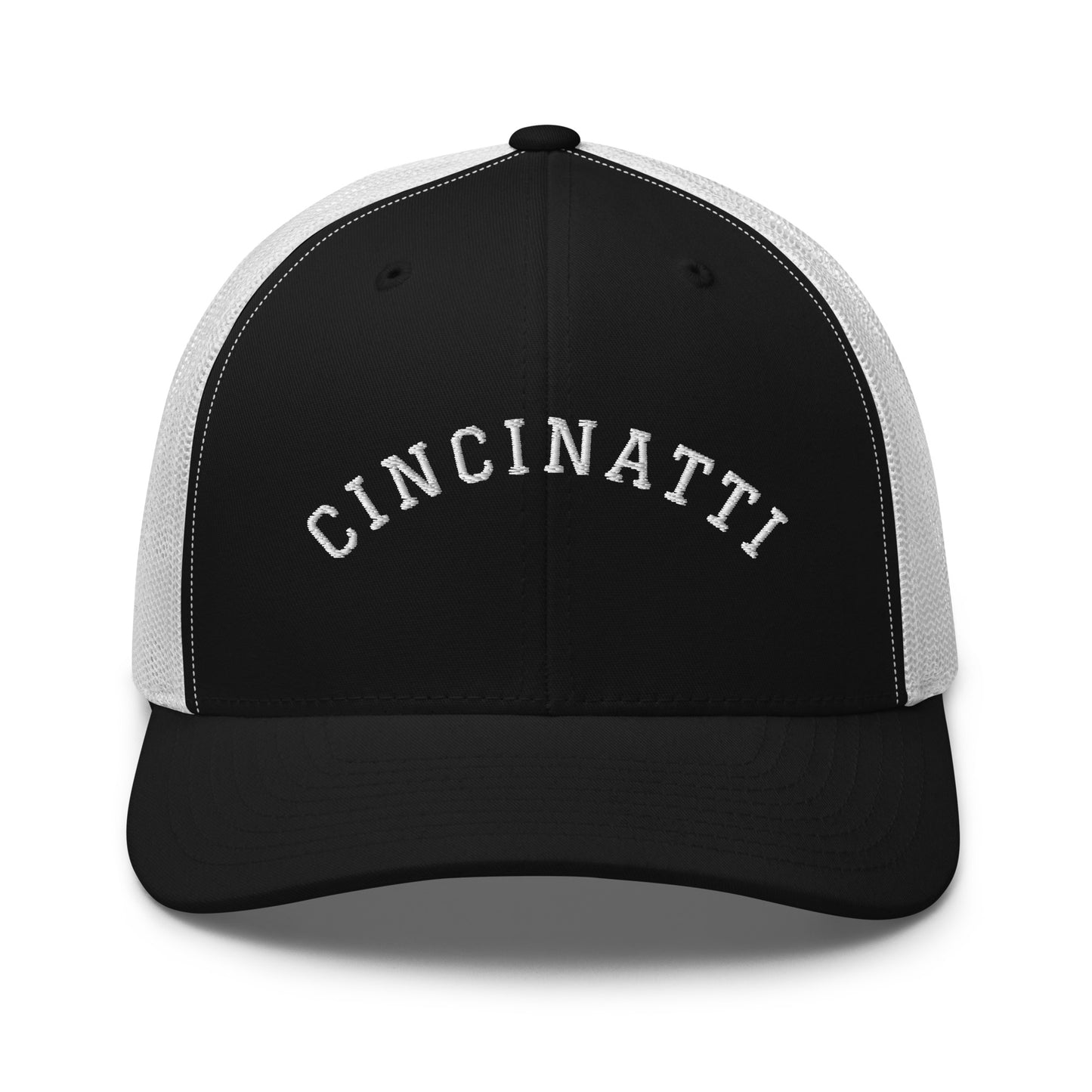 Cincinnati Arch Mid 6 Panel Snapback Trucker Hat