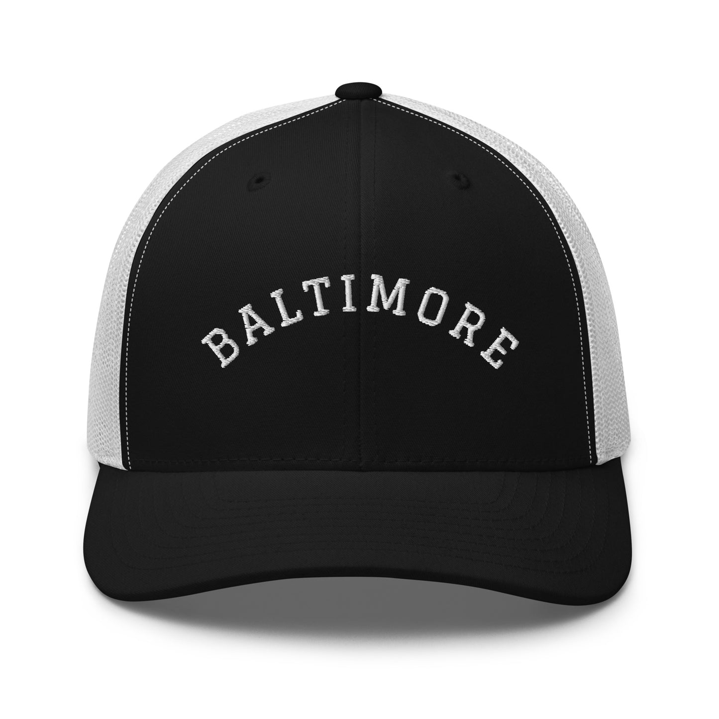Baltimore Arch Mid 6 Panel Snapback Trucker Hat