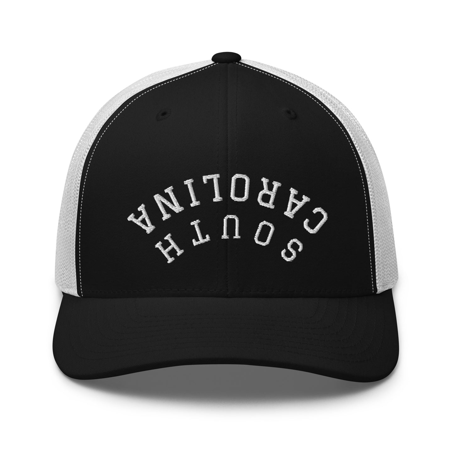 South Carolina Upside Down Arch Mid 6 Panel Snapback Trucker Hat