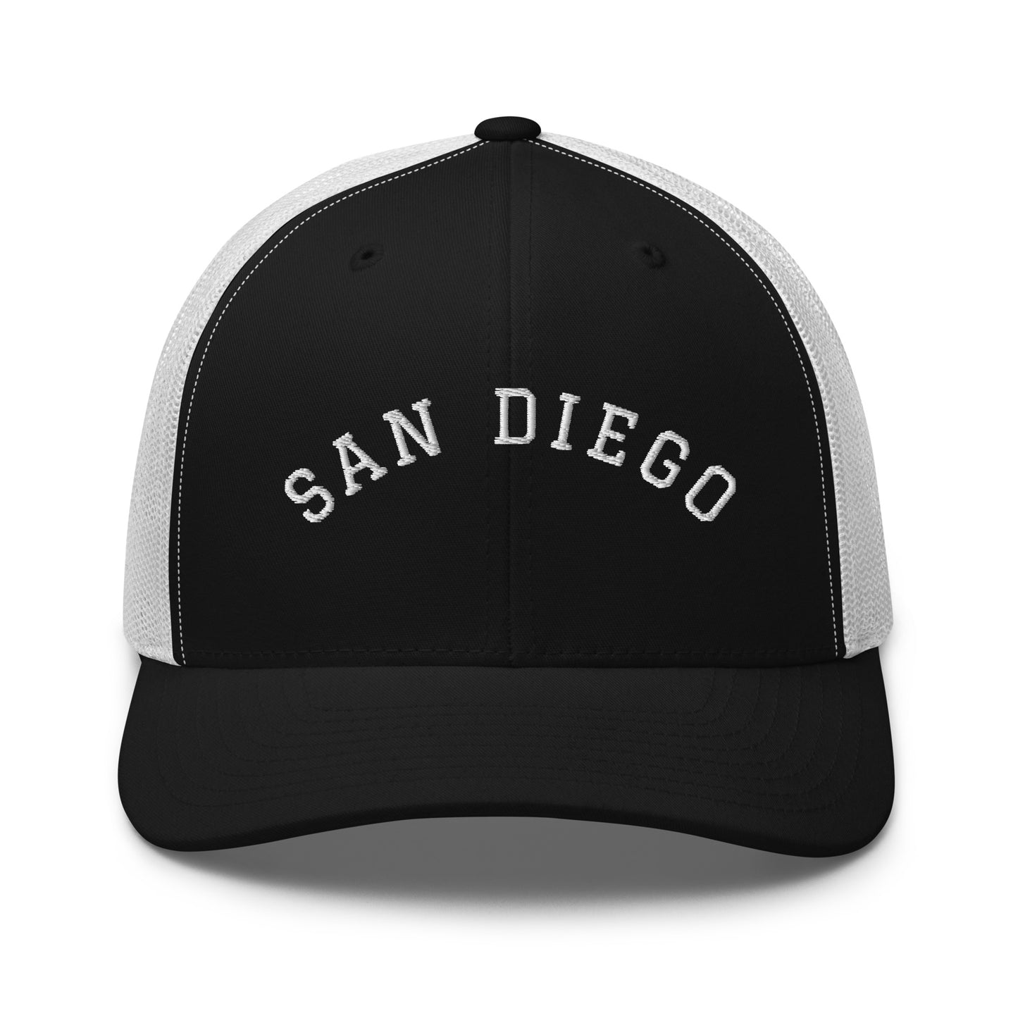 San Diego Arch Mid 6 Panel Snapback Trucker Hat