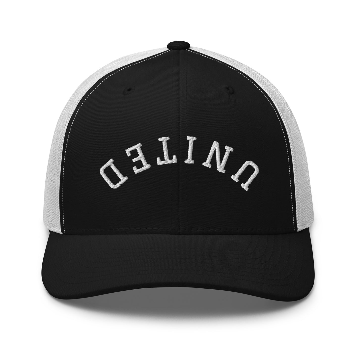 United States USA "United" Upside Down Arch Mid 6 Panel Snapback Trucker Hat