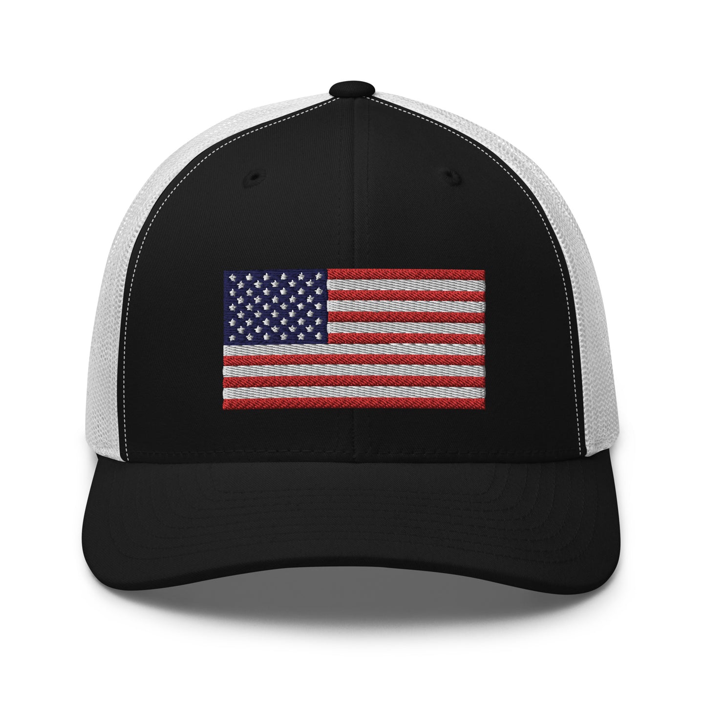United States USA Flag Mid 6 Panel Snapback Trucker Hat