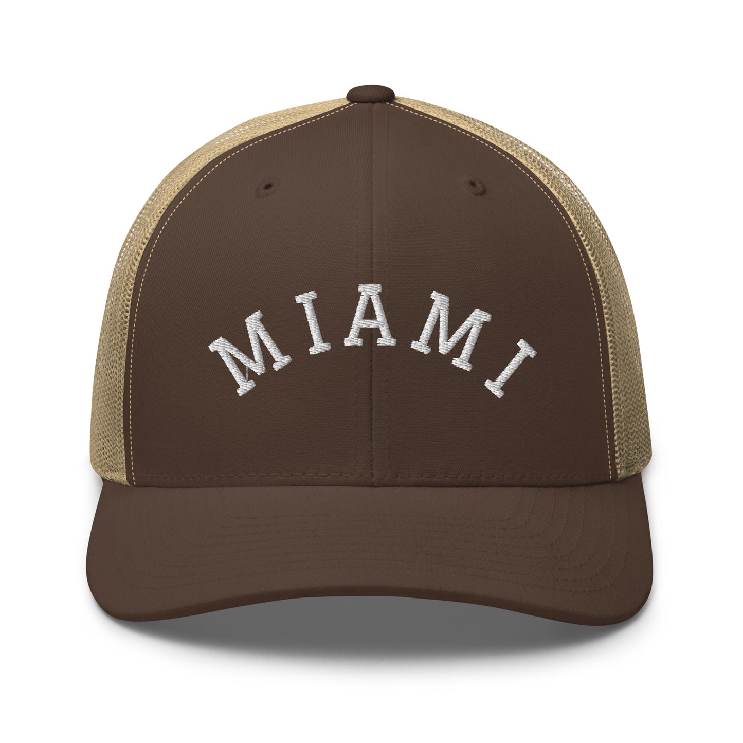 Miami Arch Mid 6 Panel Snapback Trucker Hat