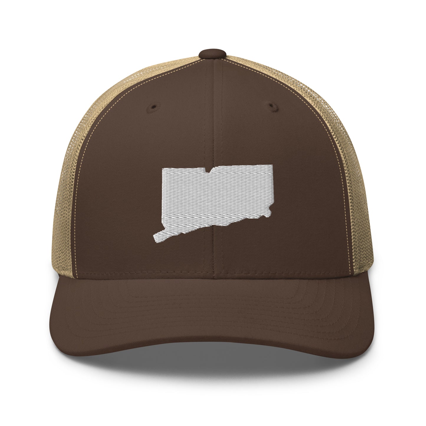 Connecticut State Silhouette Mid 6 Panel Snapback Trucker Hat