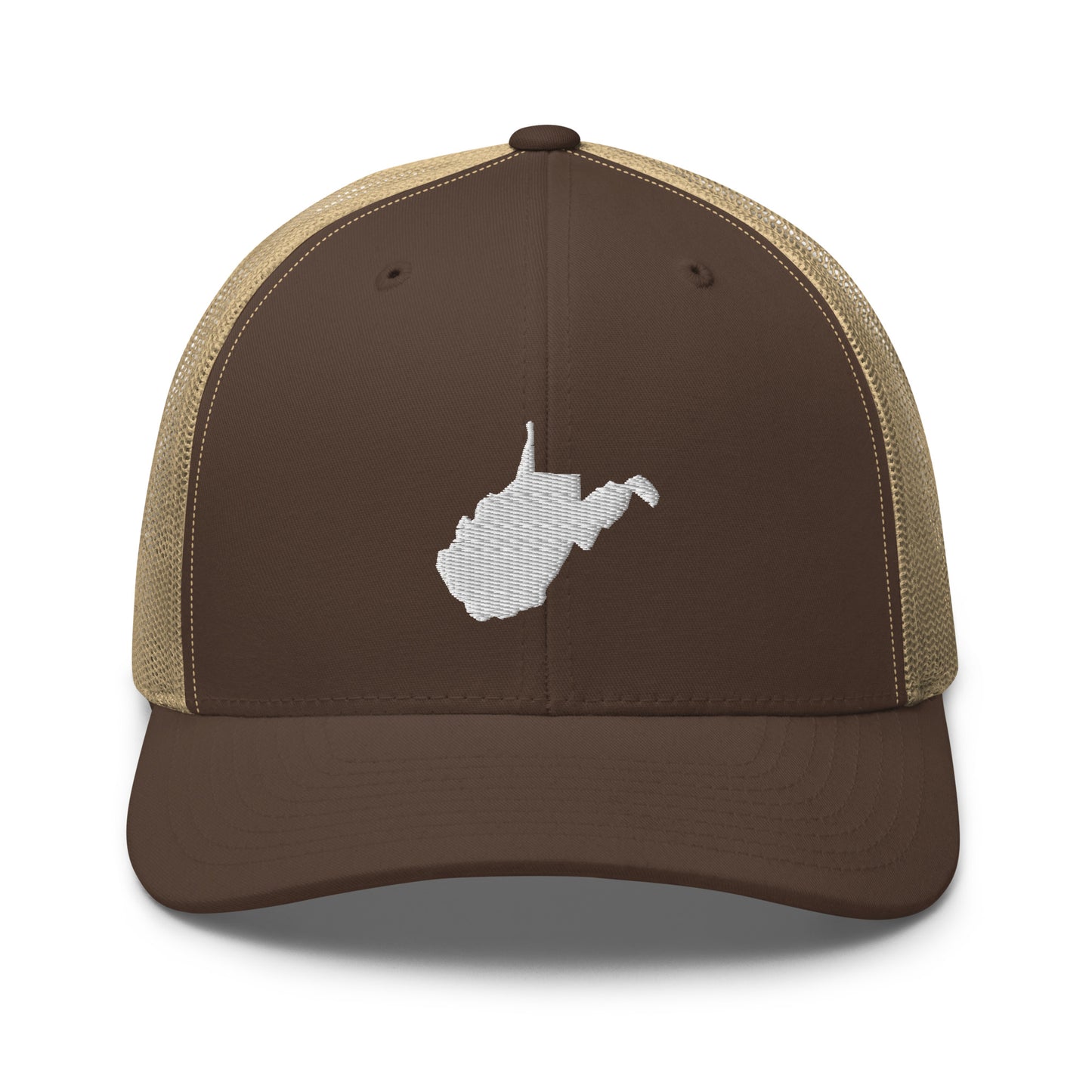 West Virginia State Silhouette Mid 6 Panel Snapback Trucker Hat
