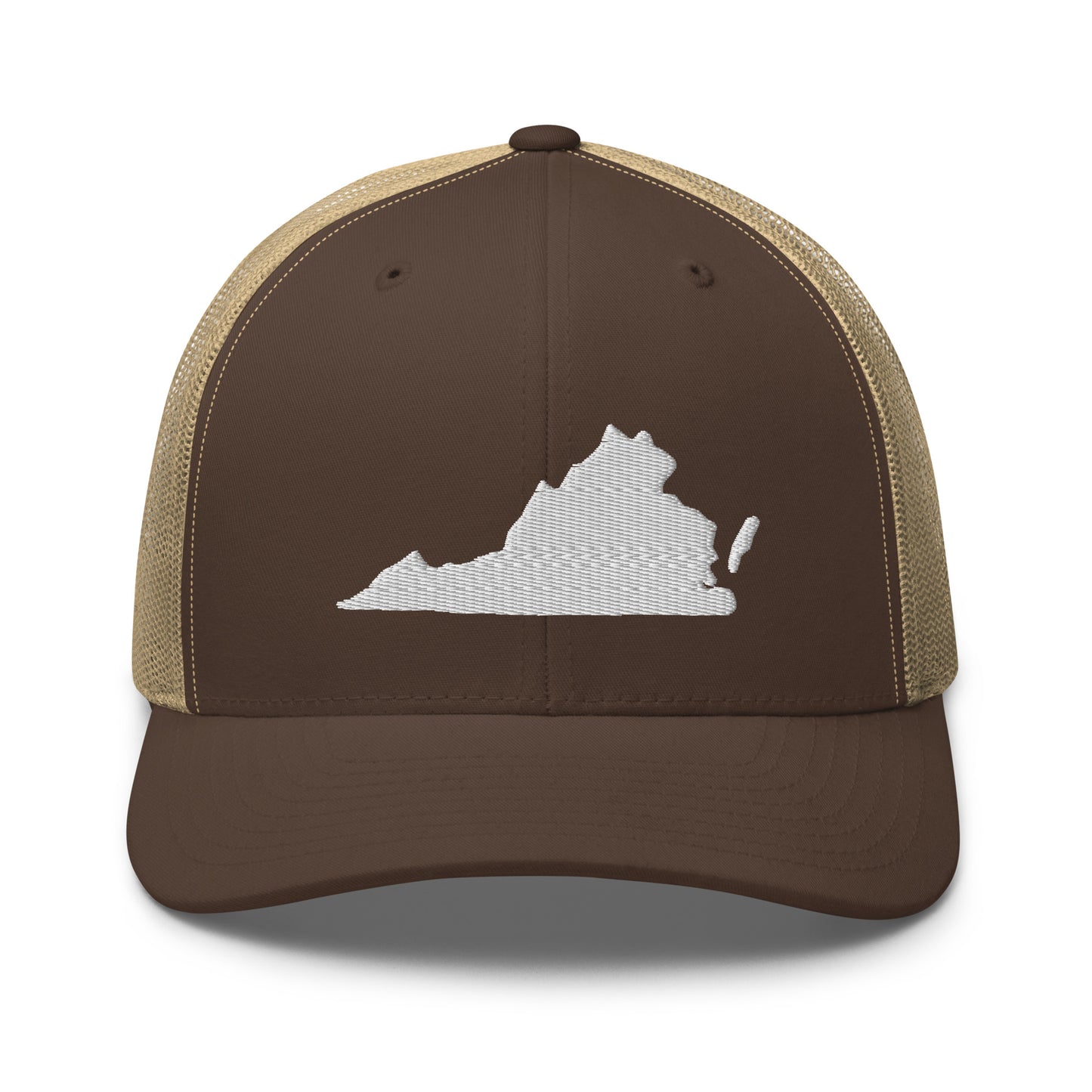 Virginia State Silhouette Mid 6 Panel Snapback Trucker Hat