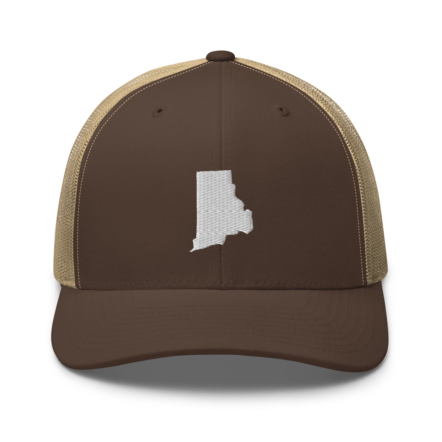 Rhode Island State Silhouette Mid 6 Panel Snapback Trucker Hat