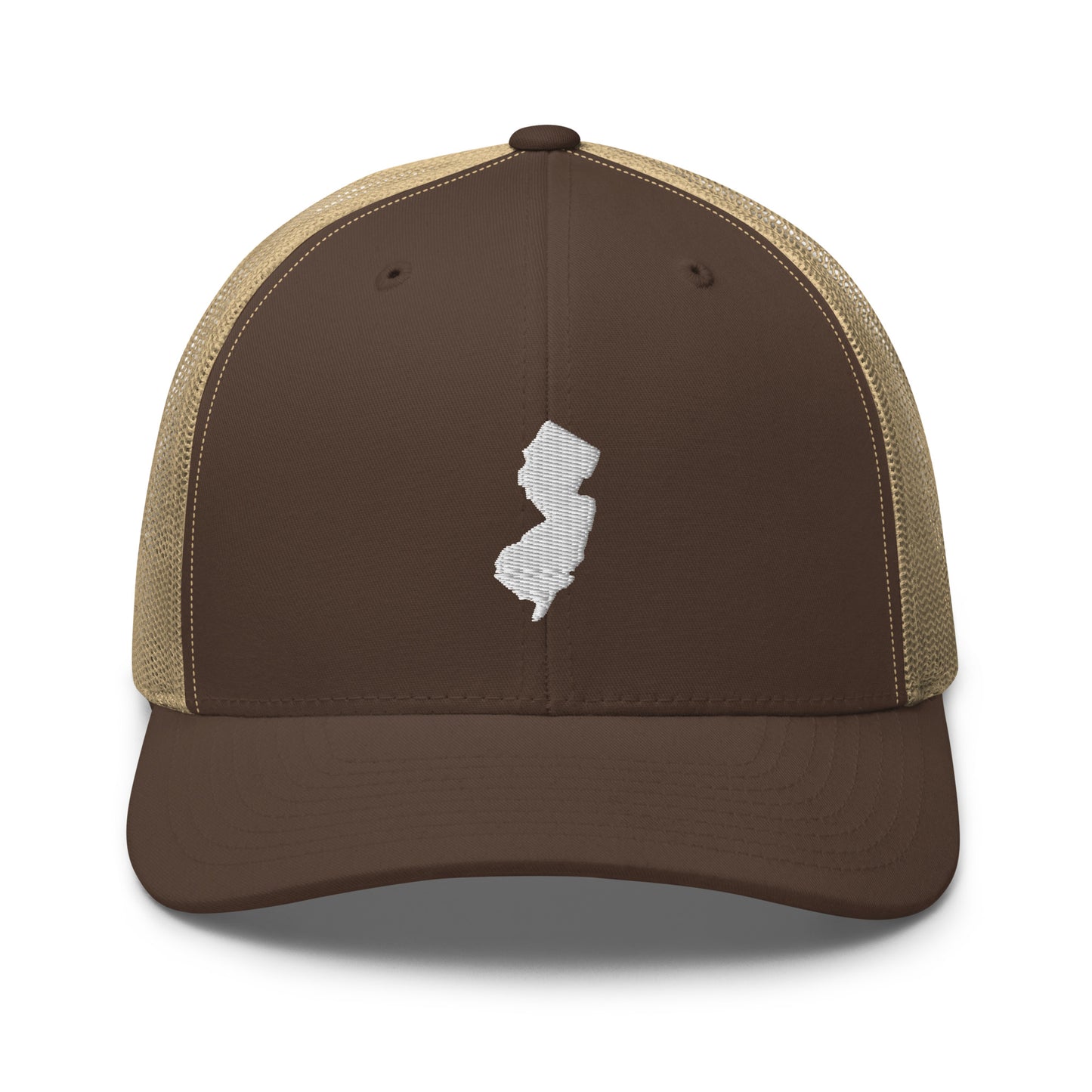 New Jersey State Silhouette Mid 6 Panel Snapback Trucker Hat