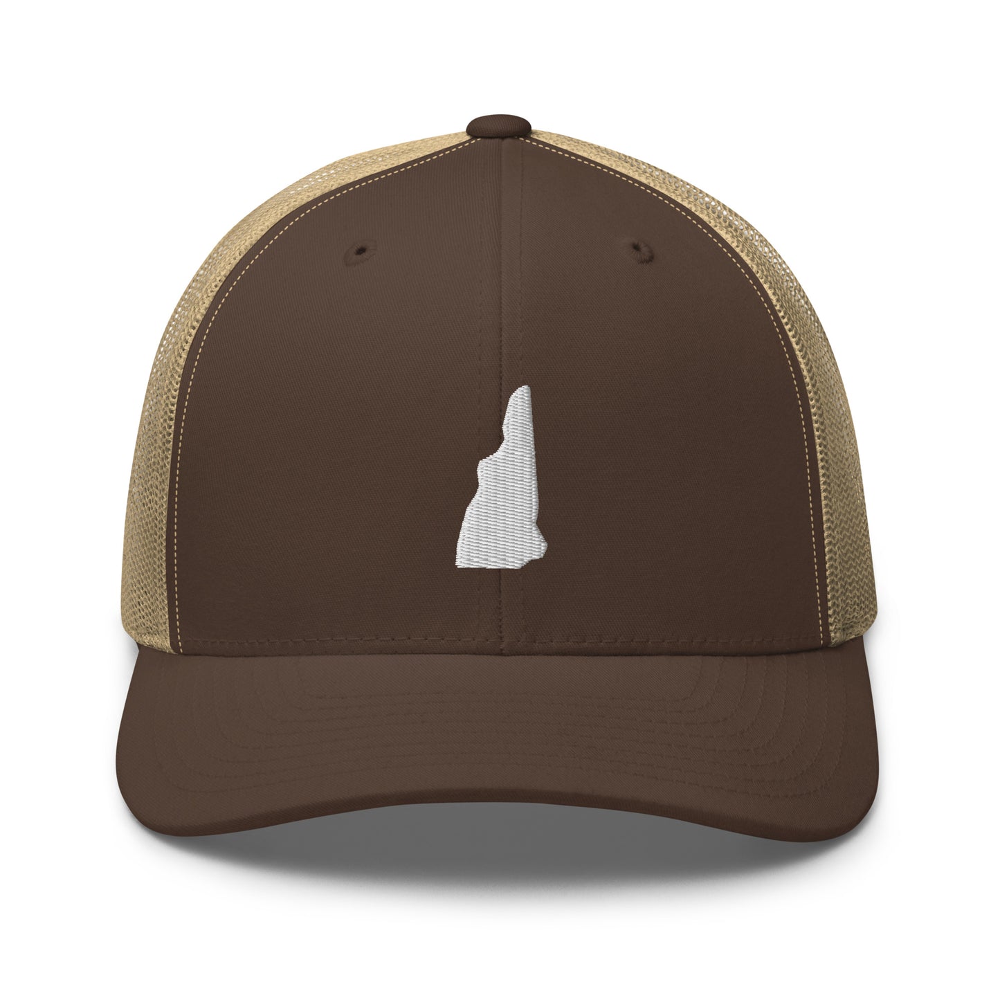 New Hampshire State Silhouette Mid 6 Panel Snapback Trucker Hat