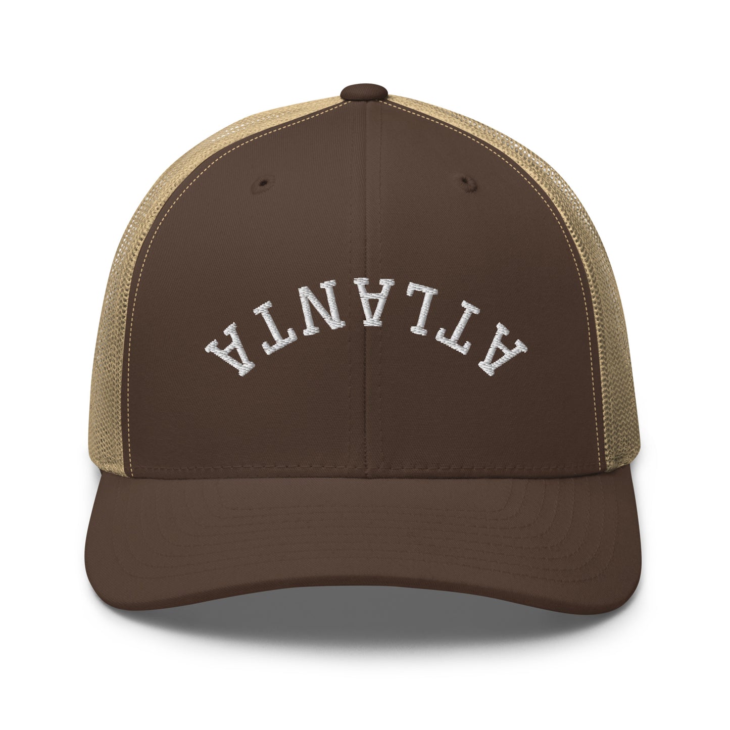 Atlanta Upside Down Arch Mid 6 Panel Snapback Trucker Hat