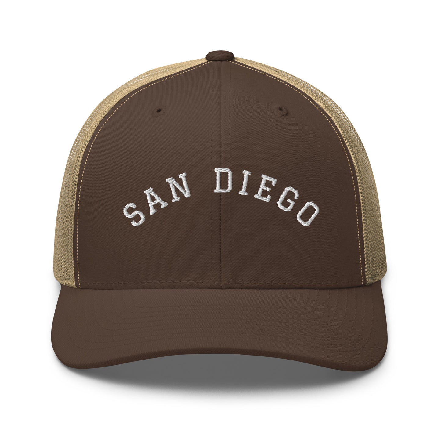 San Diego Arch Mid 6 Panel Snapback Trucker Hat