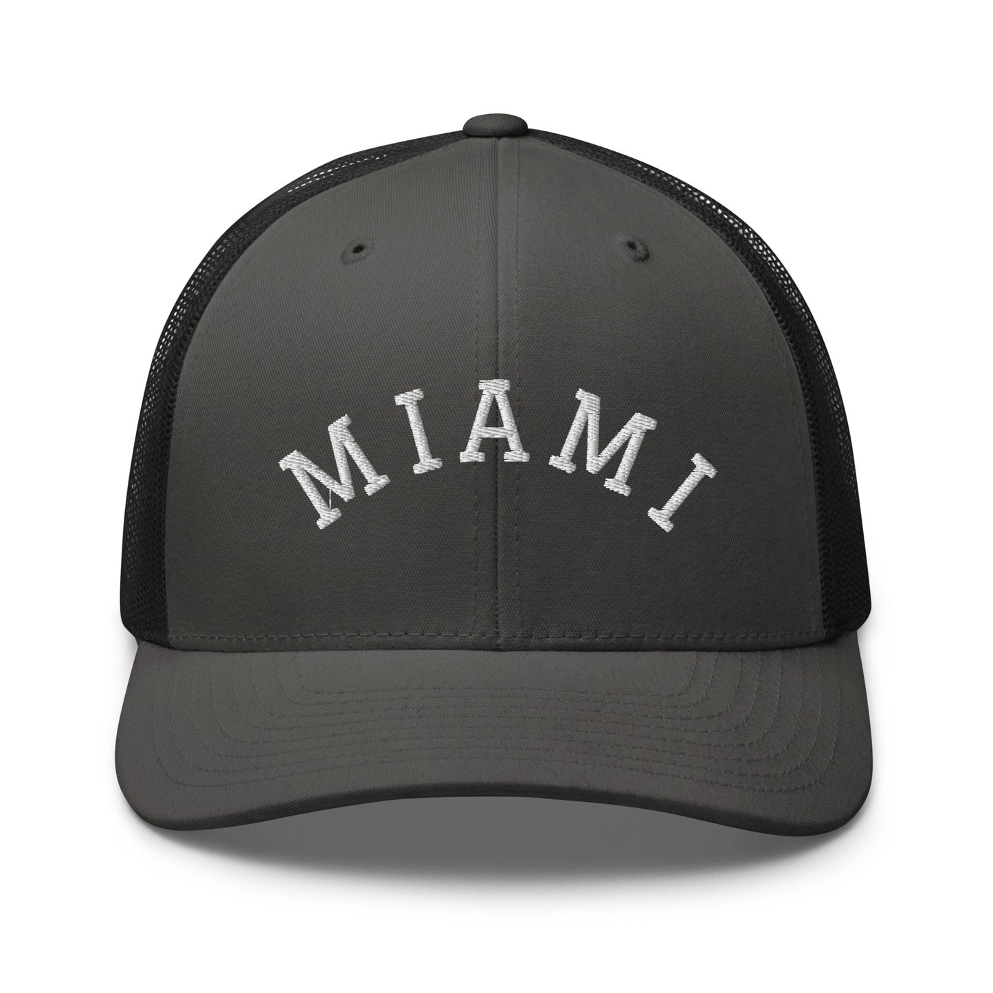 Miami Arch Mid 6 Panel Snapback Trucker Hat