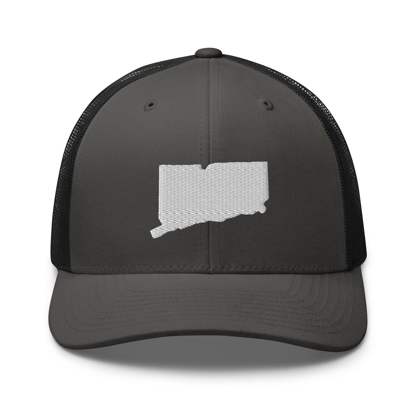 Connecticut State Silhouette Mid 6 Panel Snapback Trucker Hat