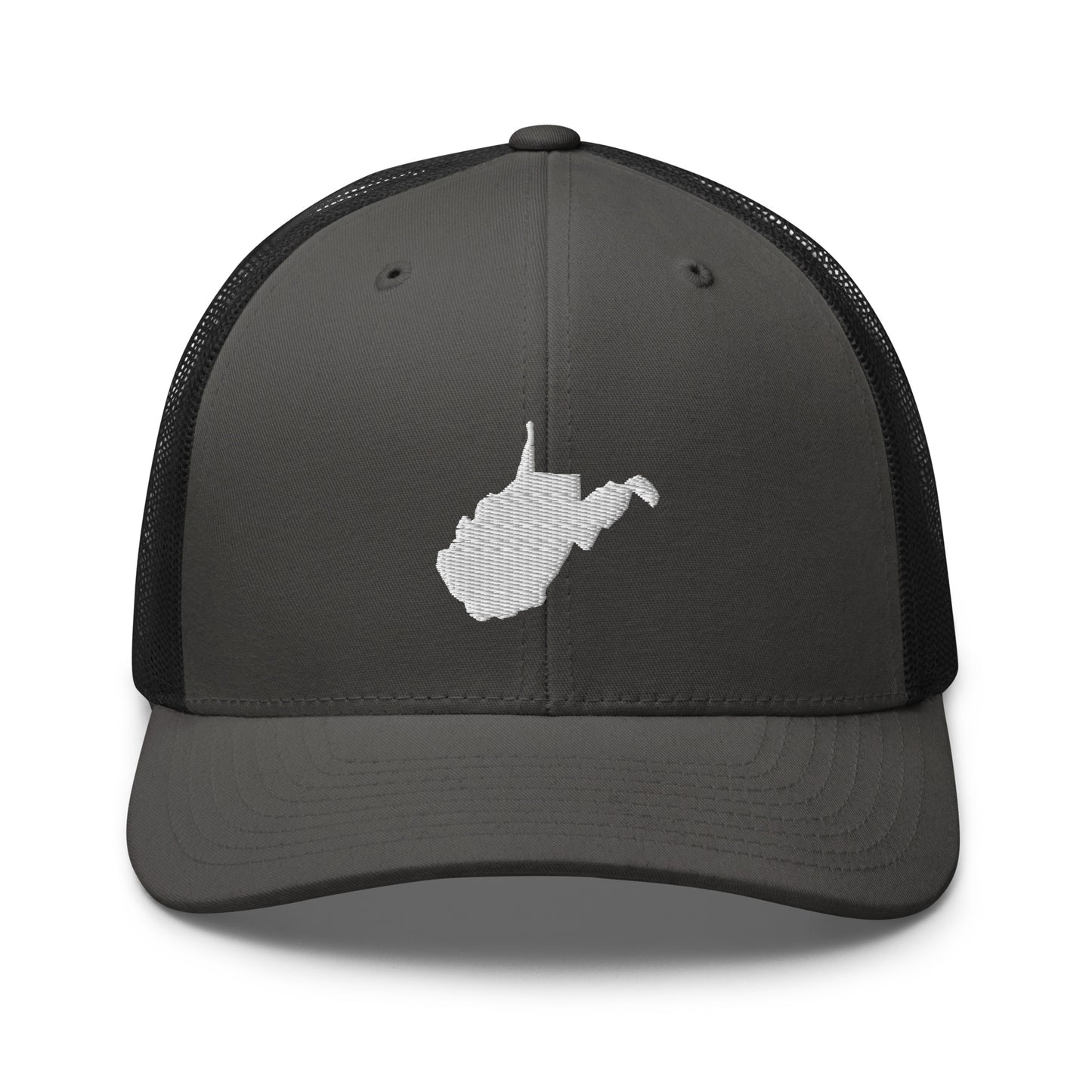 West Virginia State Silhouette Mid 6 Panel Snapback Trucker Hat
