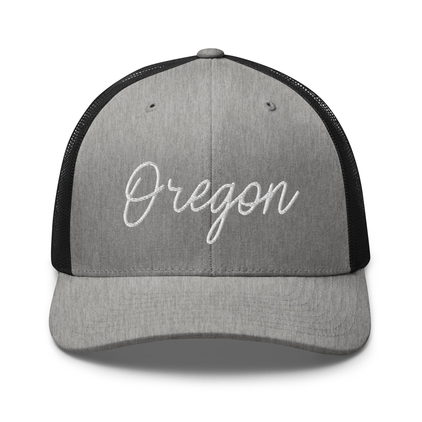 Oregon Retro Script Mid 6 Panel Snapback Trucker Hat