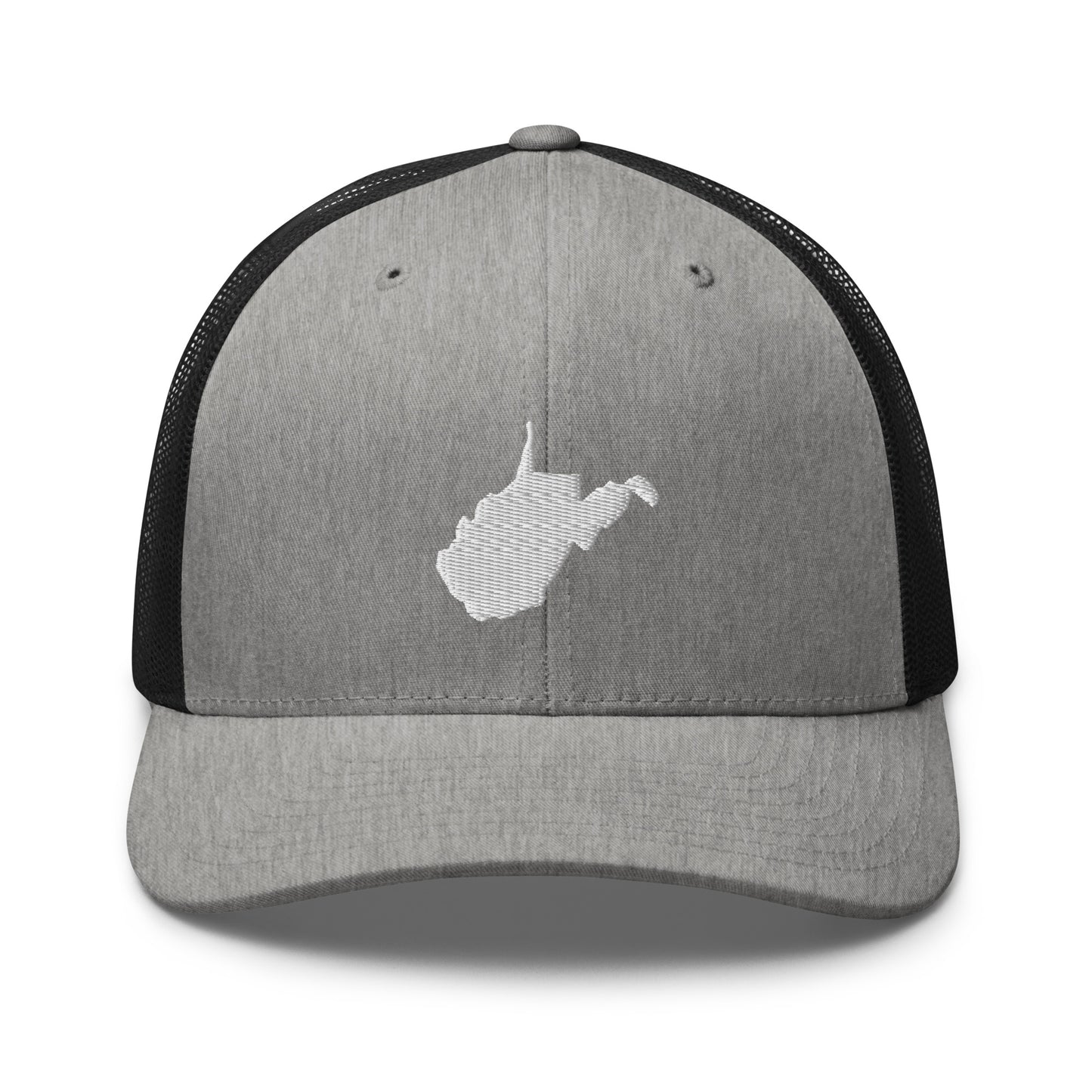 West Virginia State Silhouette Mid 6 Panel Snapback Trucker Hat