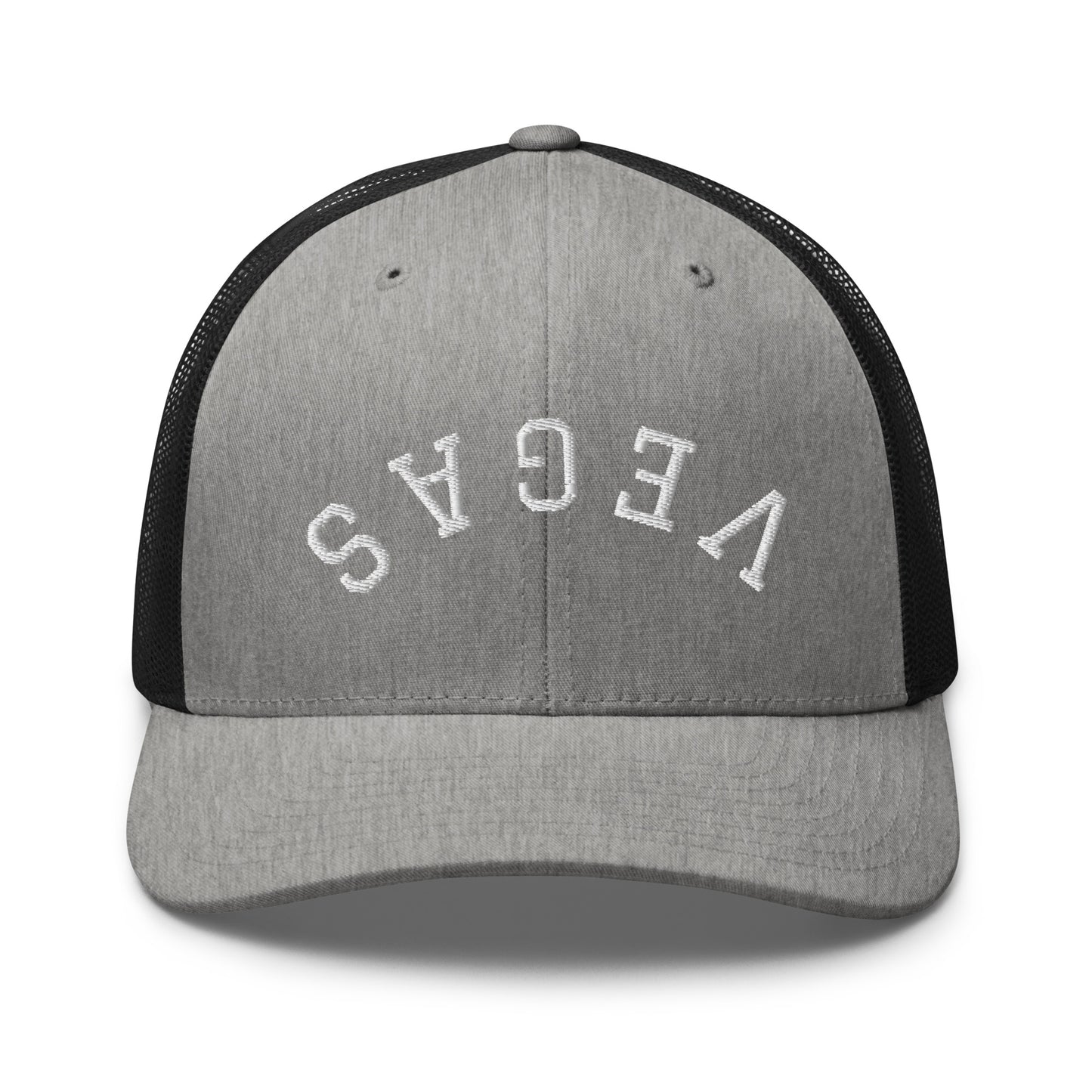 Las Vegas Upside Down Arch Mid 6 Panel Snapback Trucker Hat