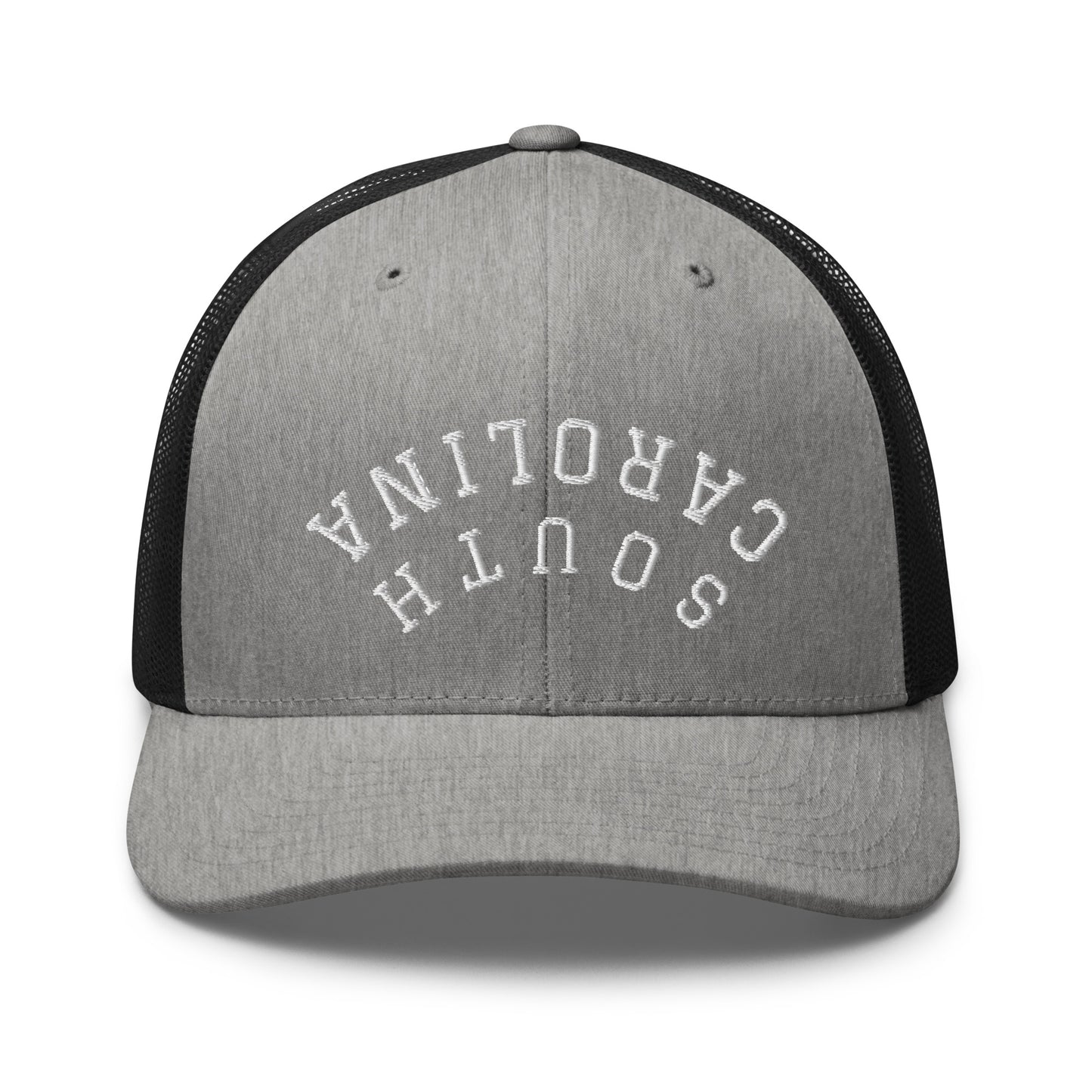 South Carolina Upside Down Arch Mid 6 Panel Snapback Trucker Hat